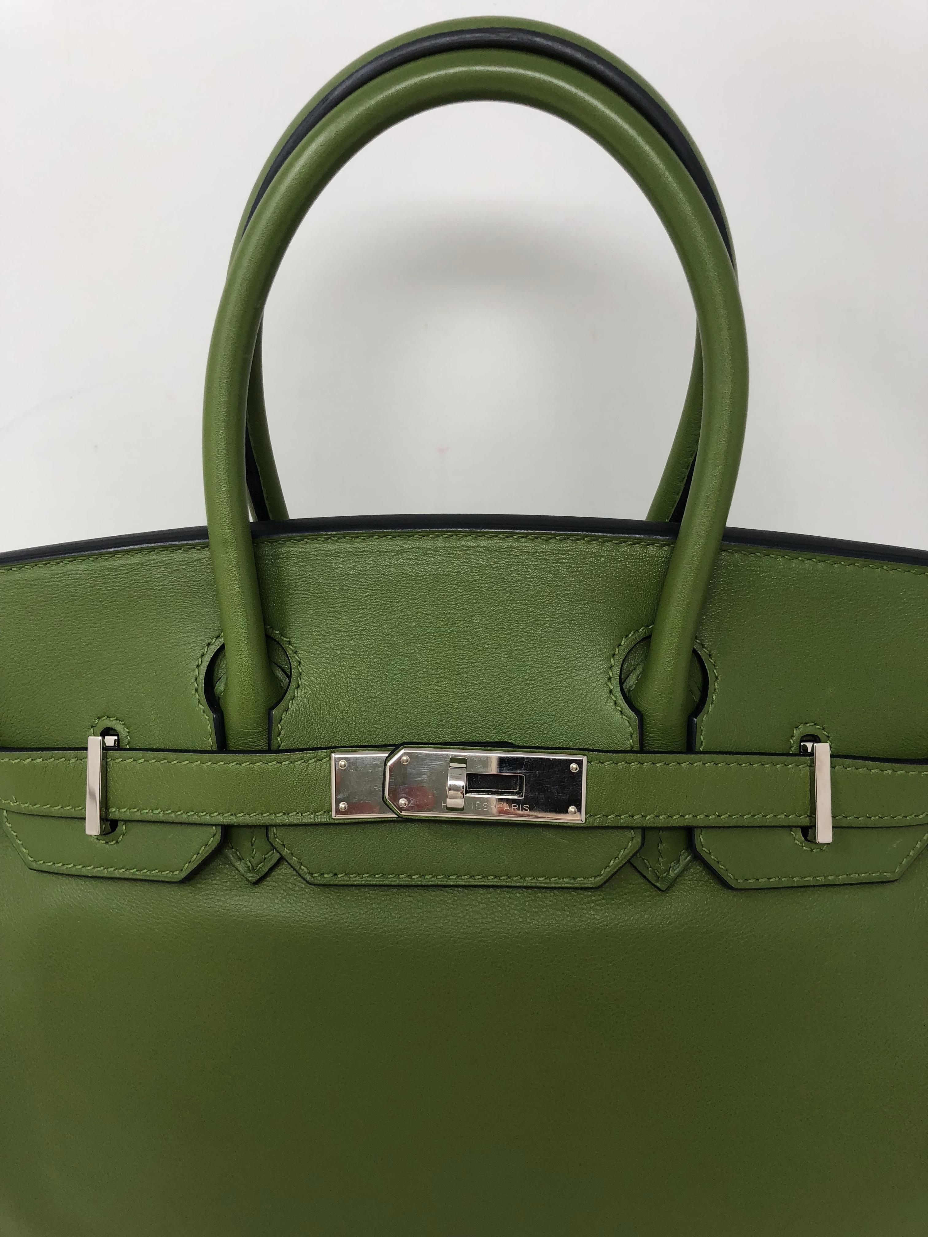 Hermes Pelouse Green Birkin 30 Bag 5