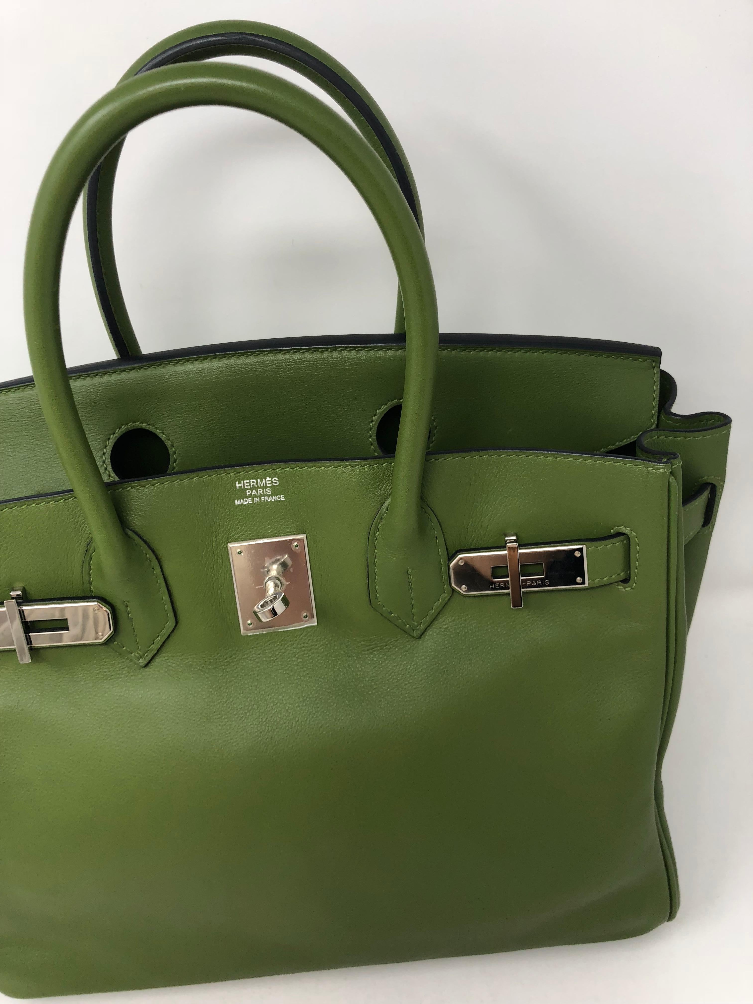 Women's or Men's Hermes Pelouse Green Birkin 30 Bag
