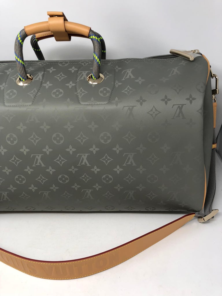 Louis Vuitton UNBOXING reveal, keepall 50 monogram titanium