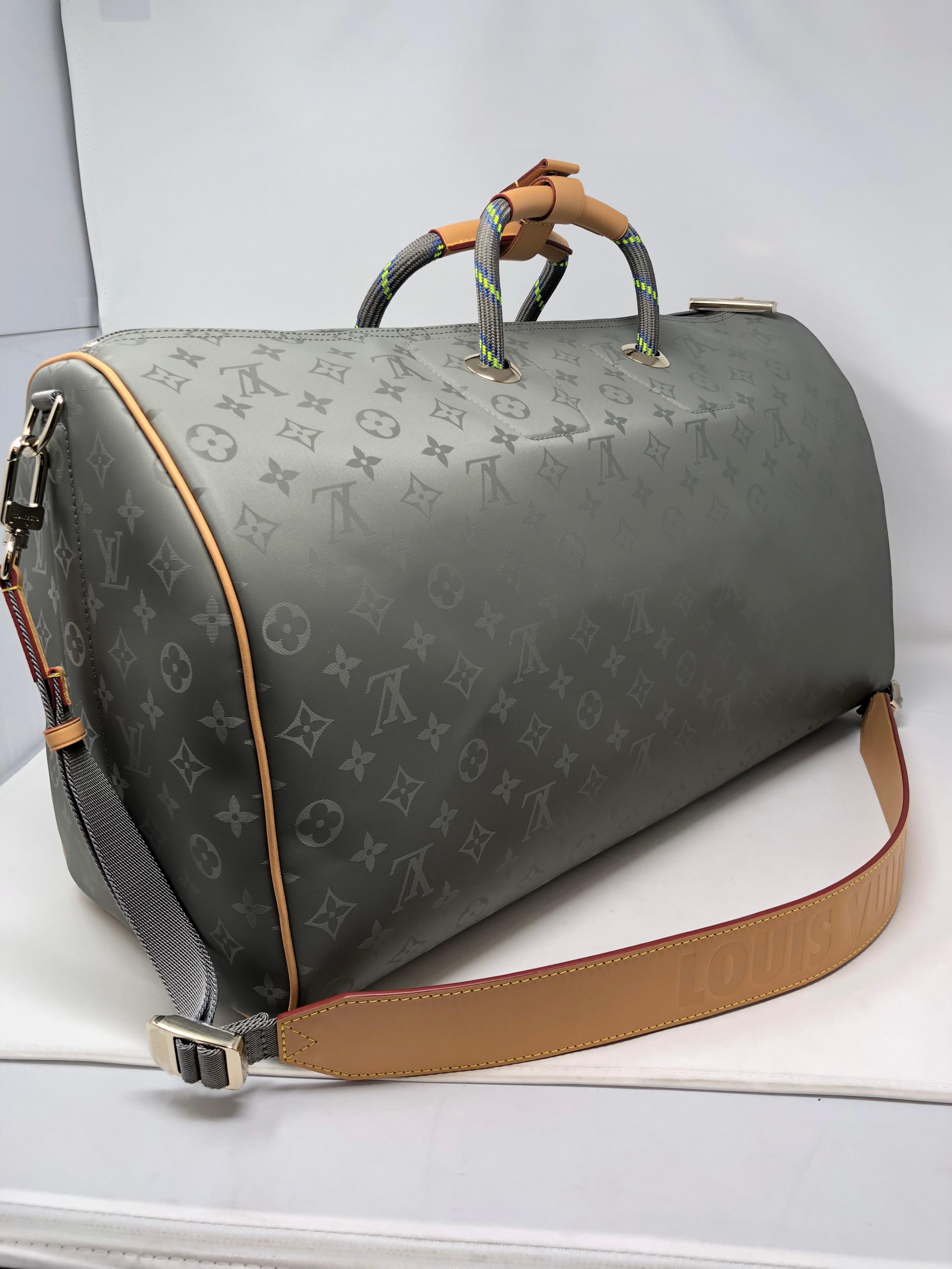 Louis Vuitton Titanium 50 Grey Keepall Bandouliere 9