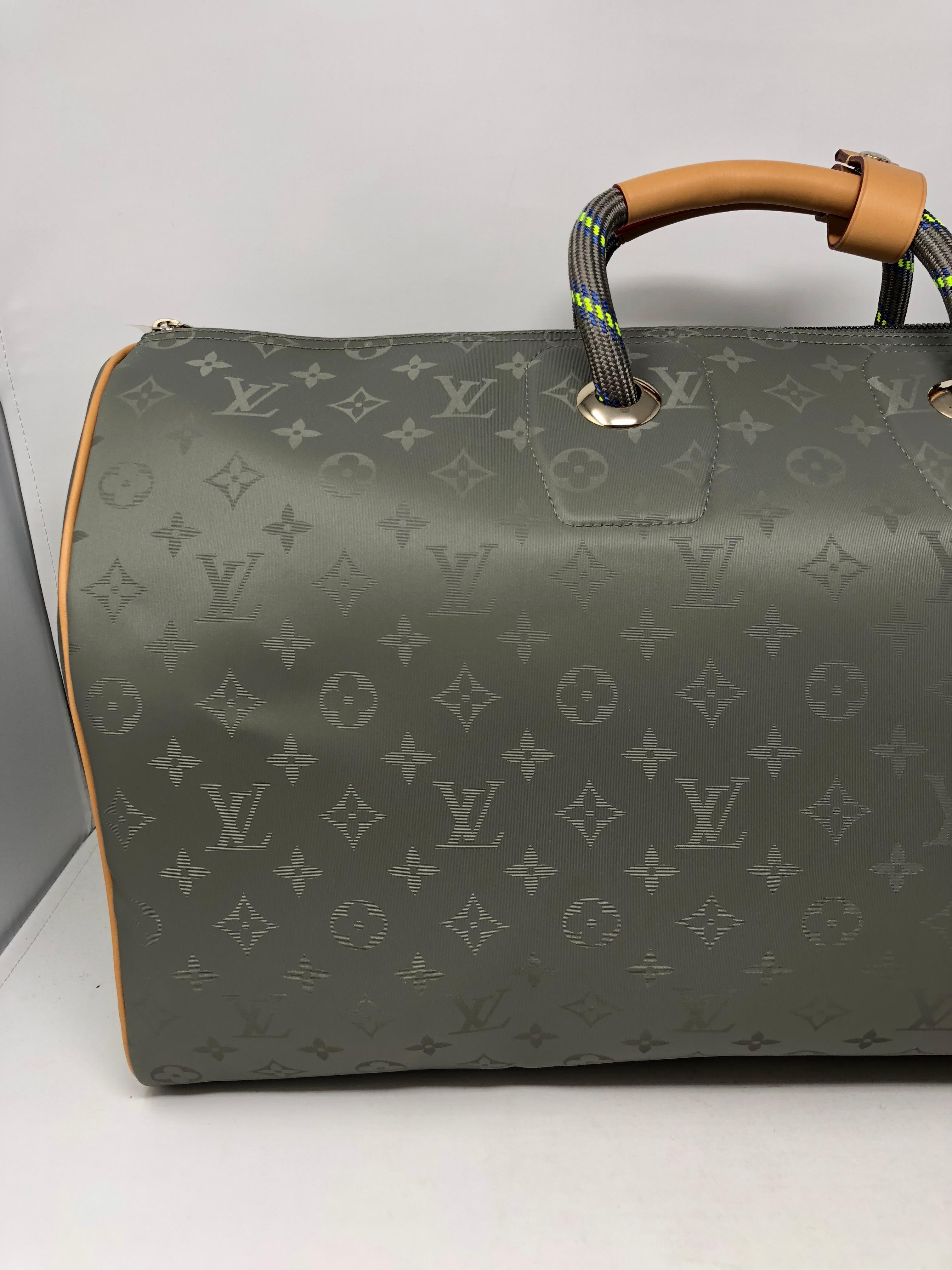 Gray Louis Vuitton Titanium 50 Grey Keepall Bandouliere