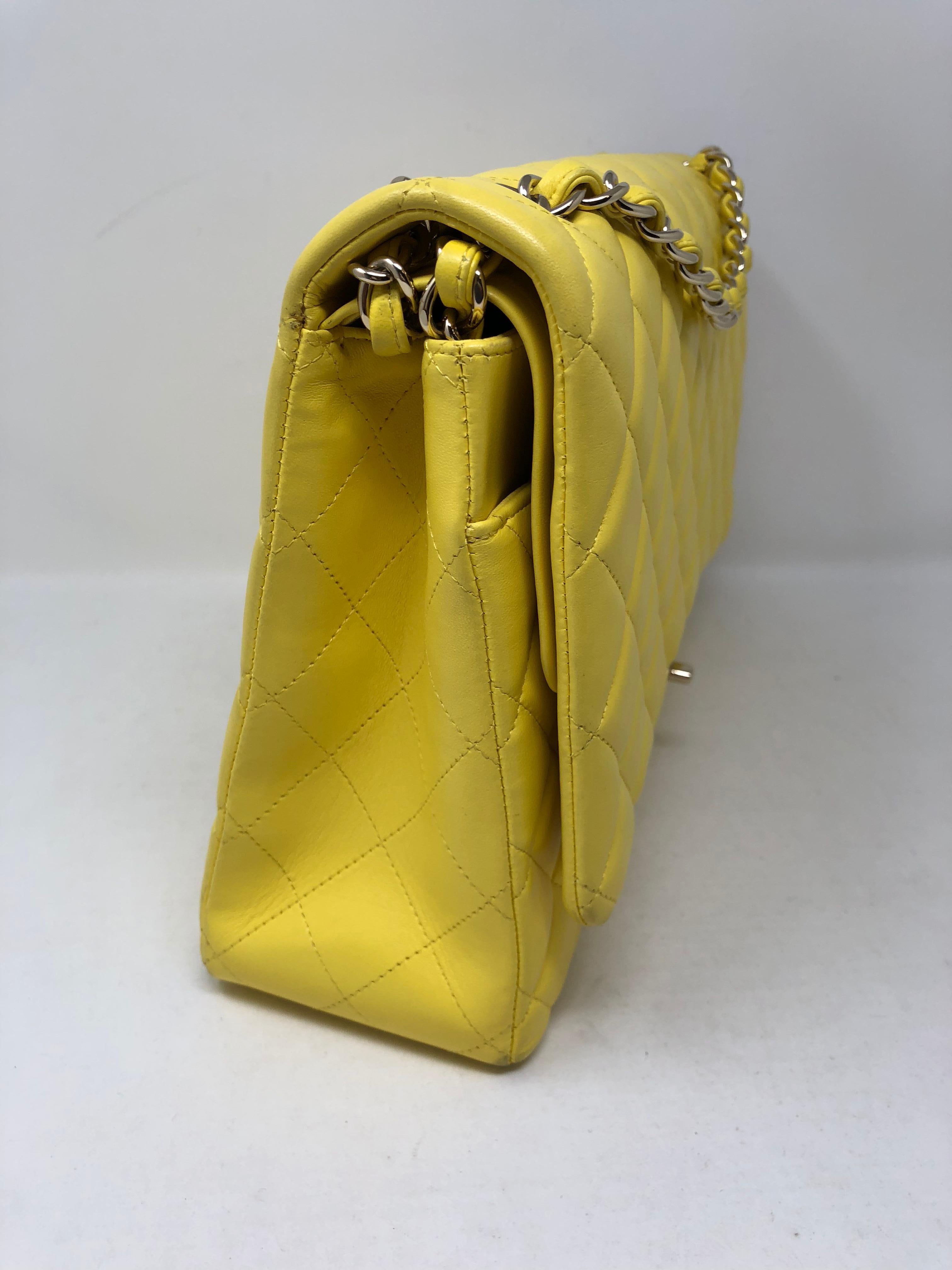 Chanel Yellow Maxi Double Flap Bag 1