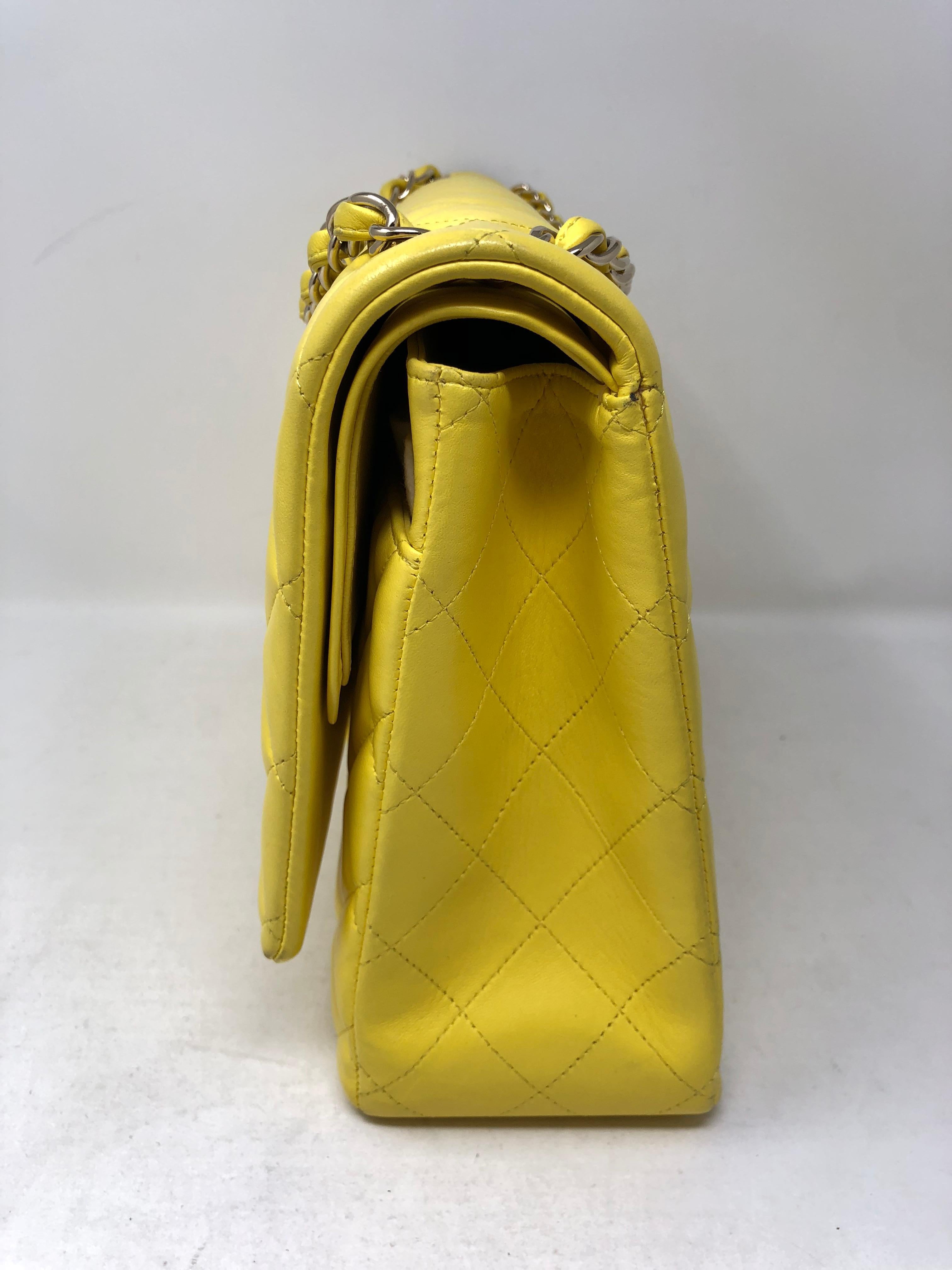 Chanel Yellow Maxi Double Flap Bag 4