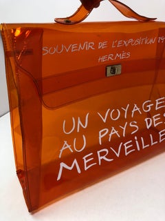 Hermes Vintage Kelly Souvenir De L'Exposition Transparent Bag