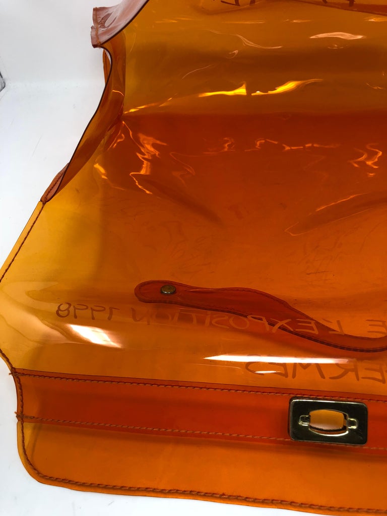 Hermes Vintage Kelly Souvenir De L''Exposition Transparent Bag at