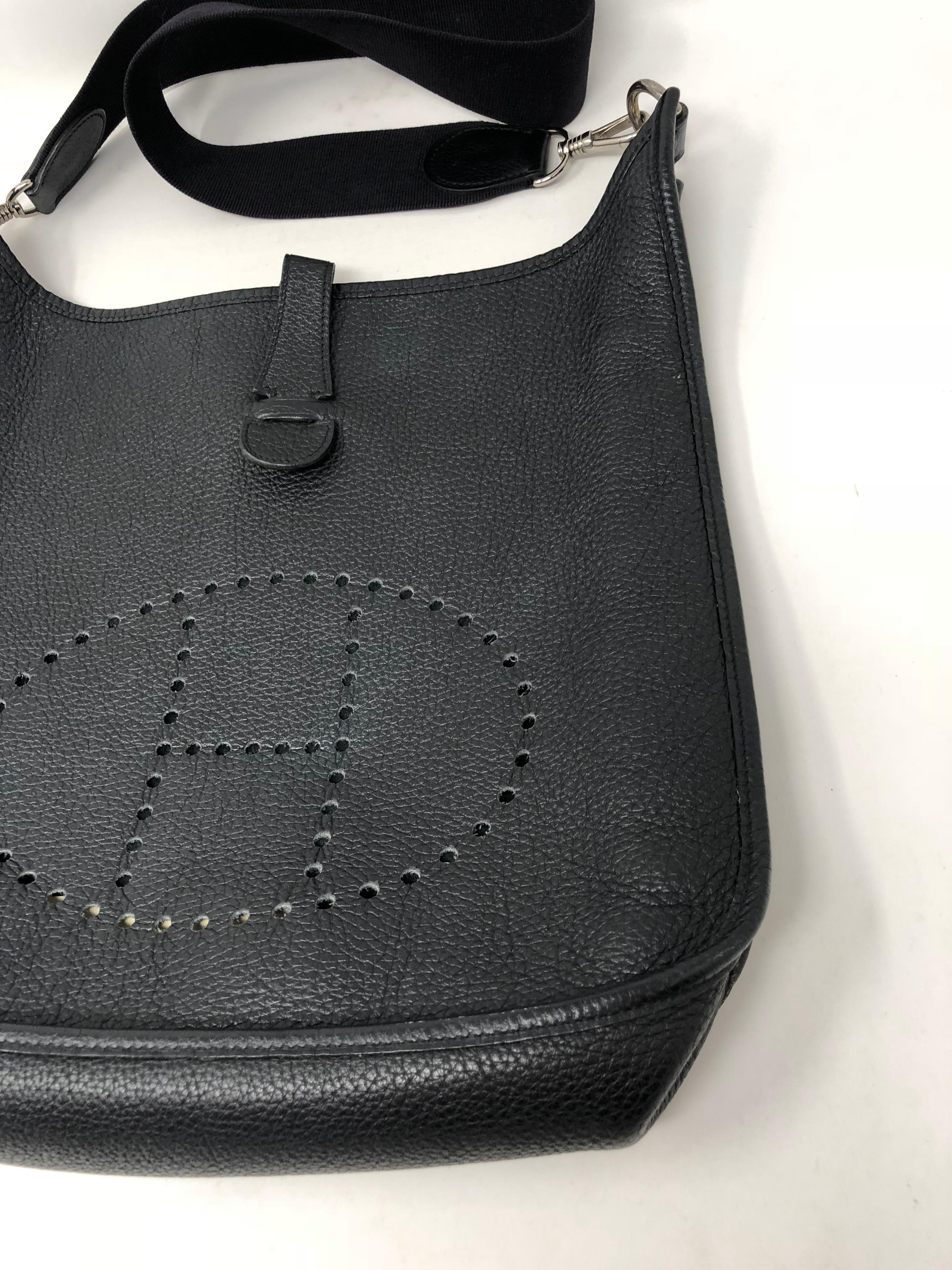 Women's or Men's Hermes Black Evelyne GM bag