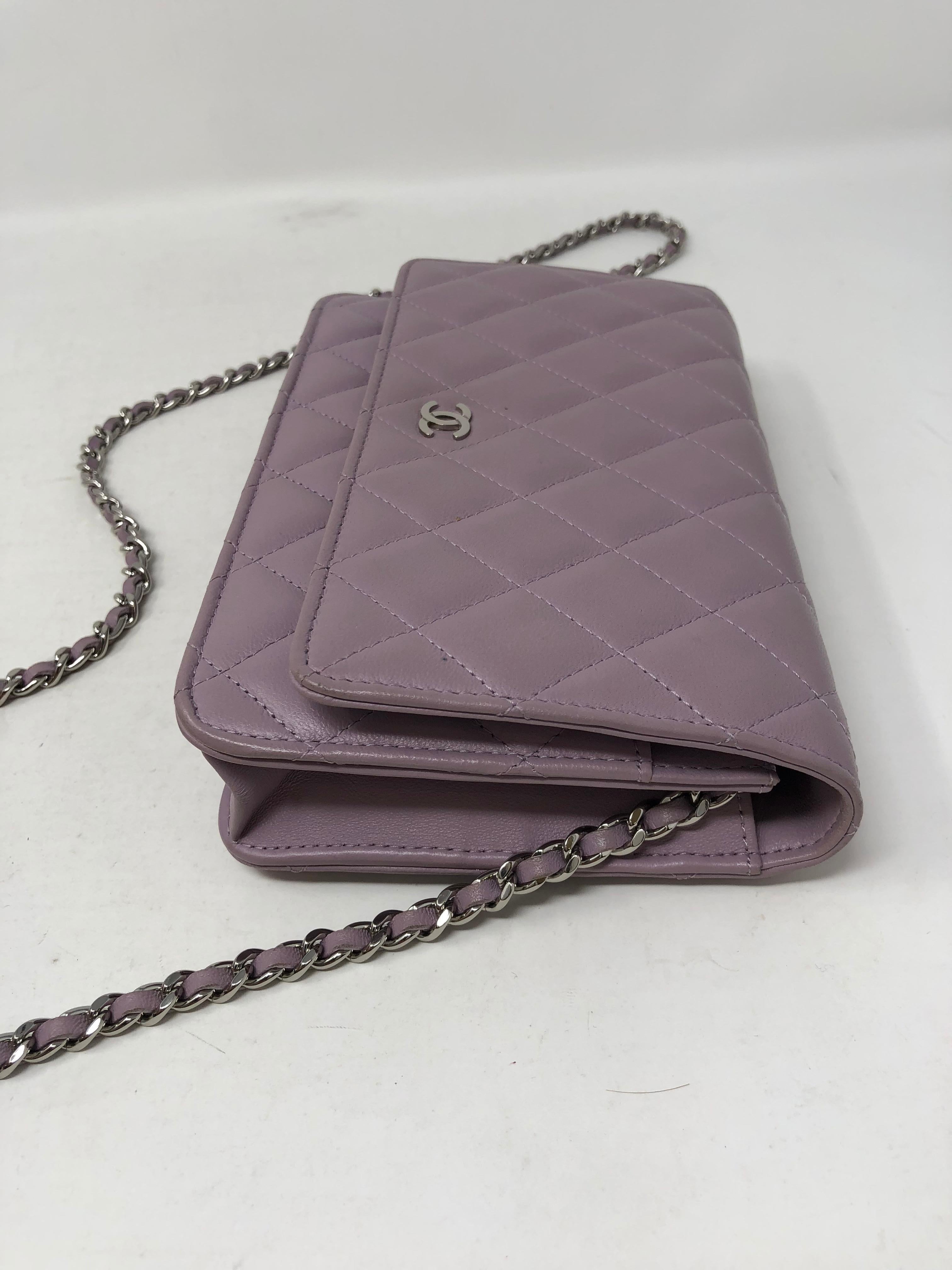 Chanel Lavendar Wallet on Chain Crossbody Bag 4