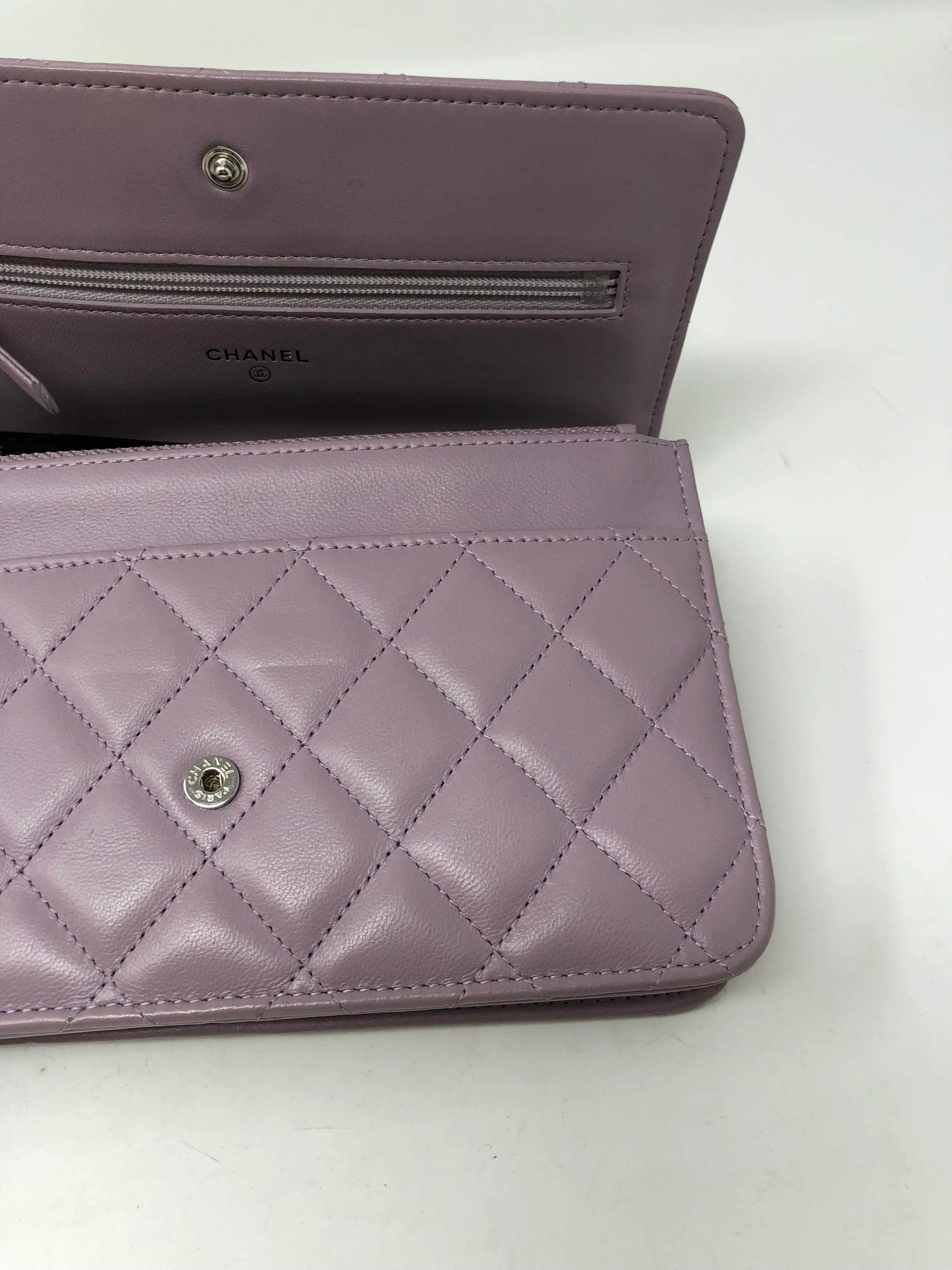 Chanel Lavendar Wallet on Chain Crossbody Bag 7