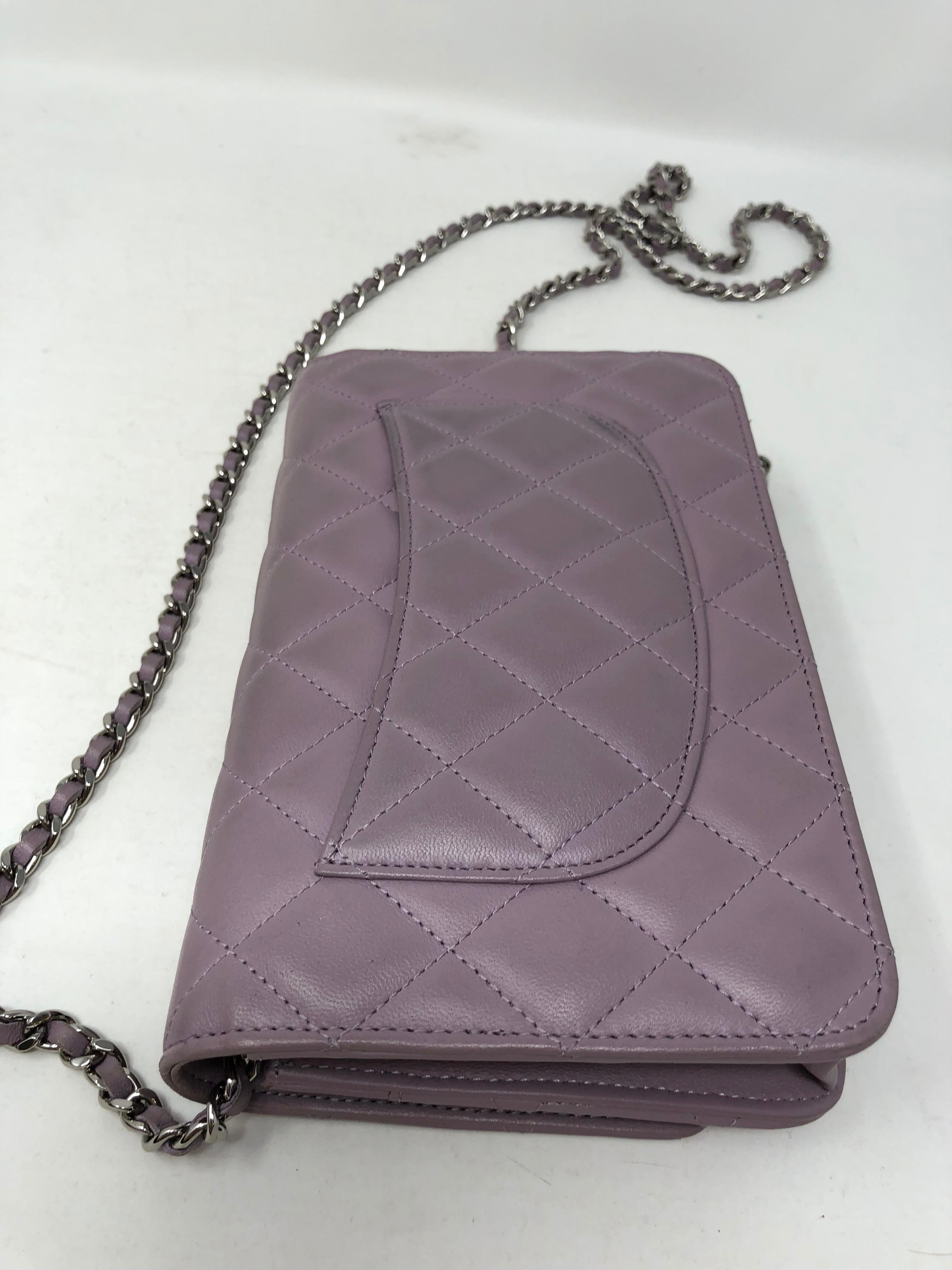 Chanel Lavendar Wallet on Chain Crossbody Bag 1