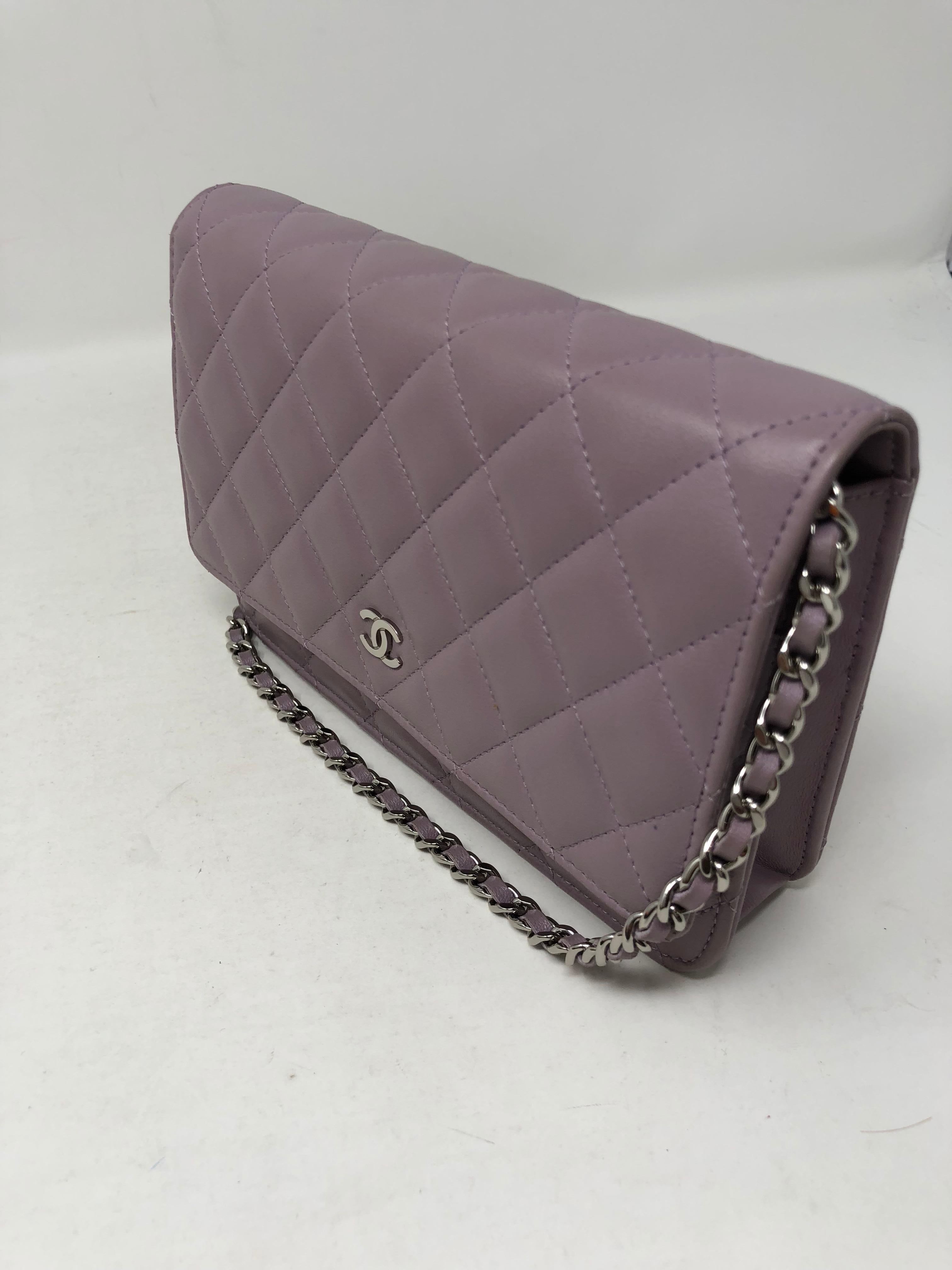 Chanel Lavendar Wallet on Chain Crossbody Bag 2