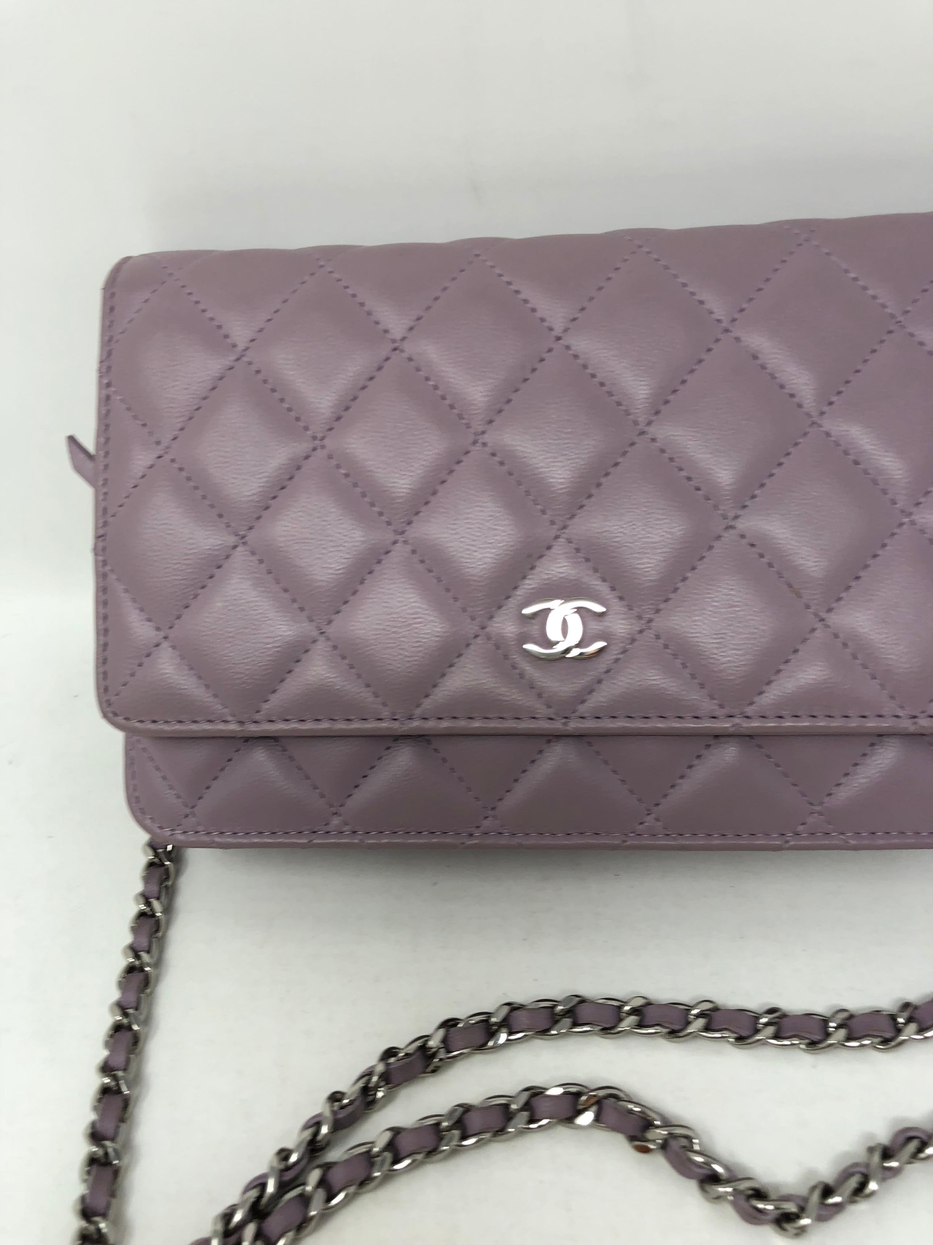 Women's or Men's Chanel Lavendar Wallet on Chain Crossbody Bag