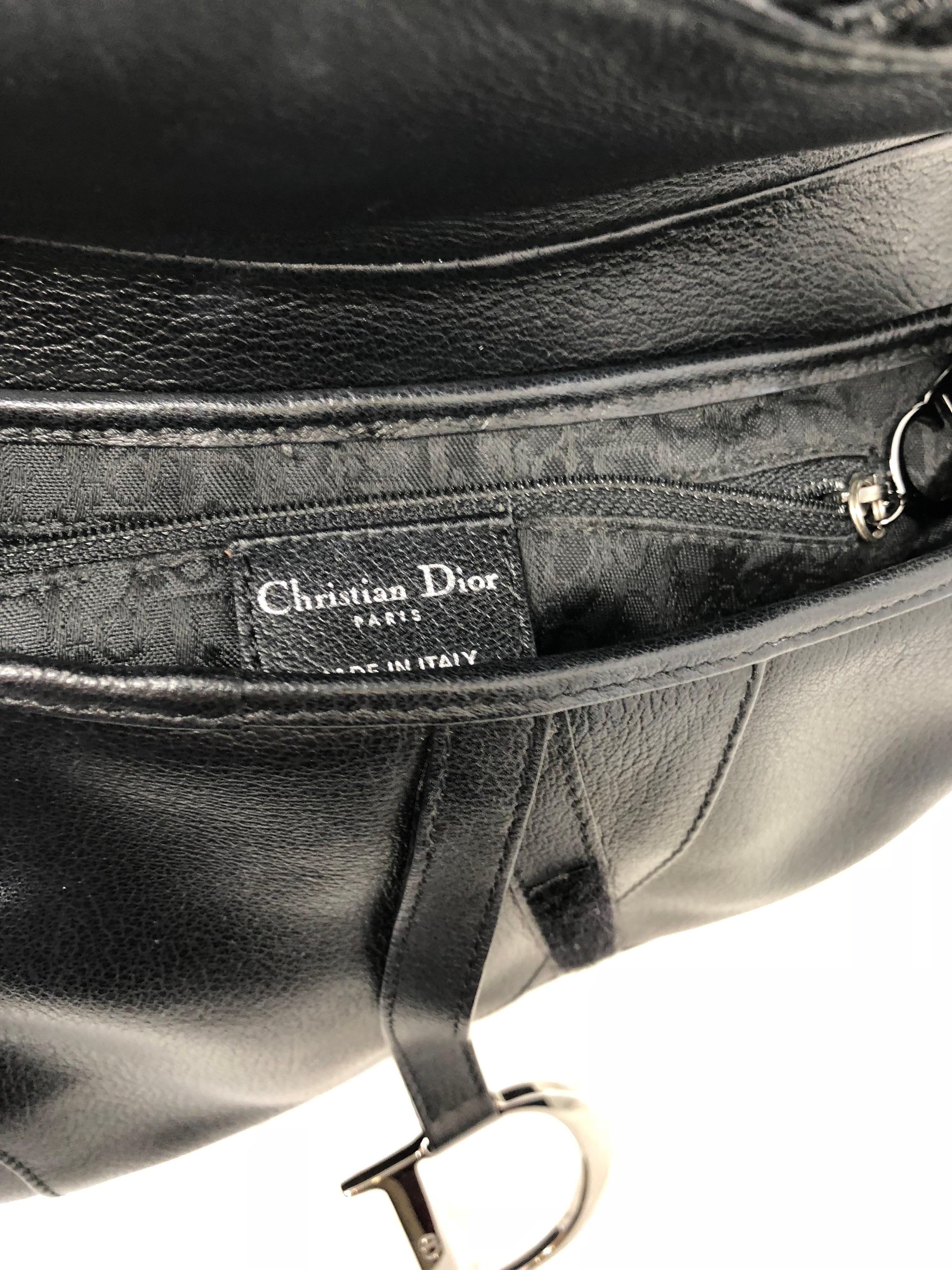 Christian Dior Black Saddle Bag 7