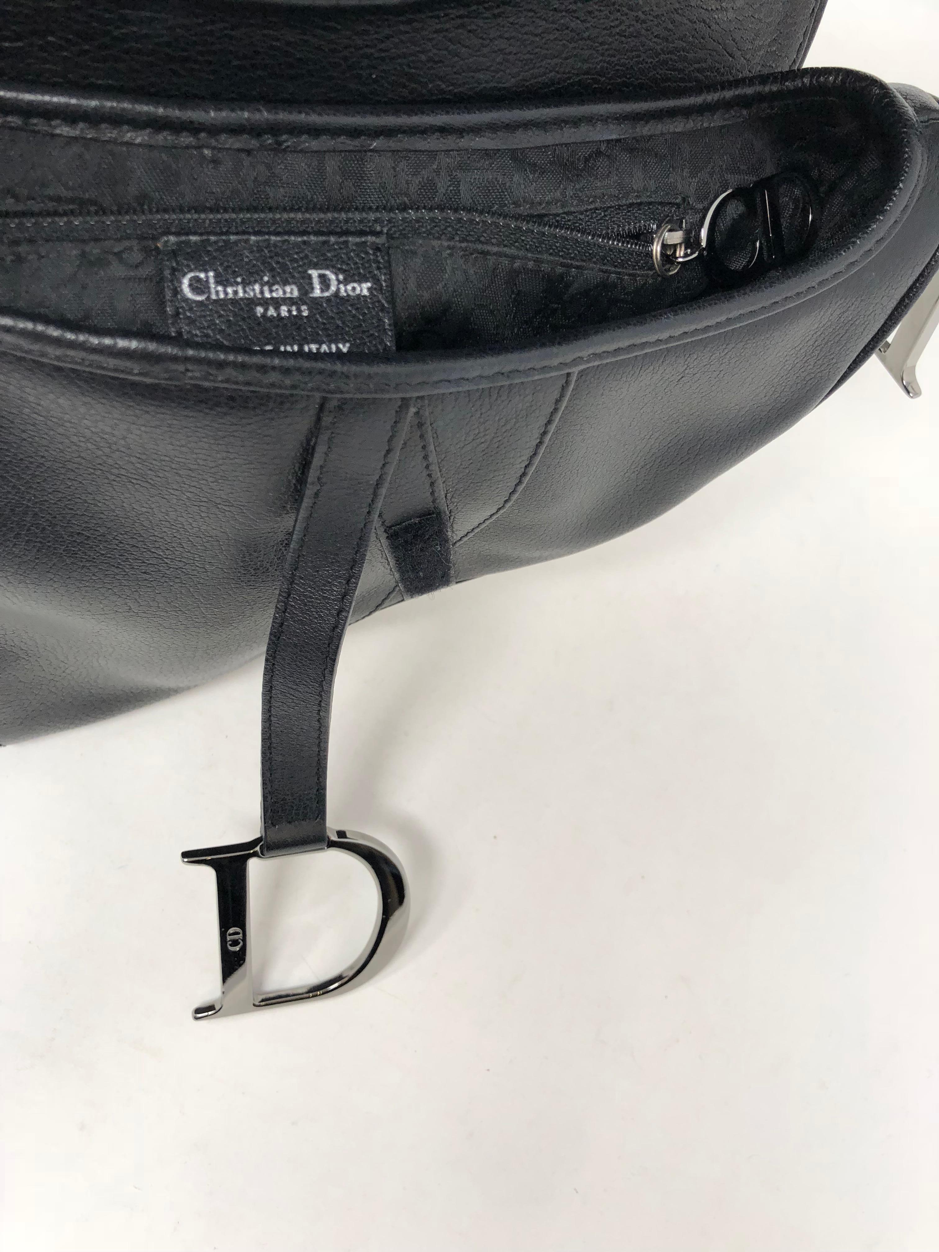 Christian Dior Black Saddle Bag 9
