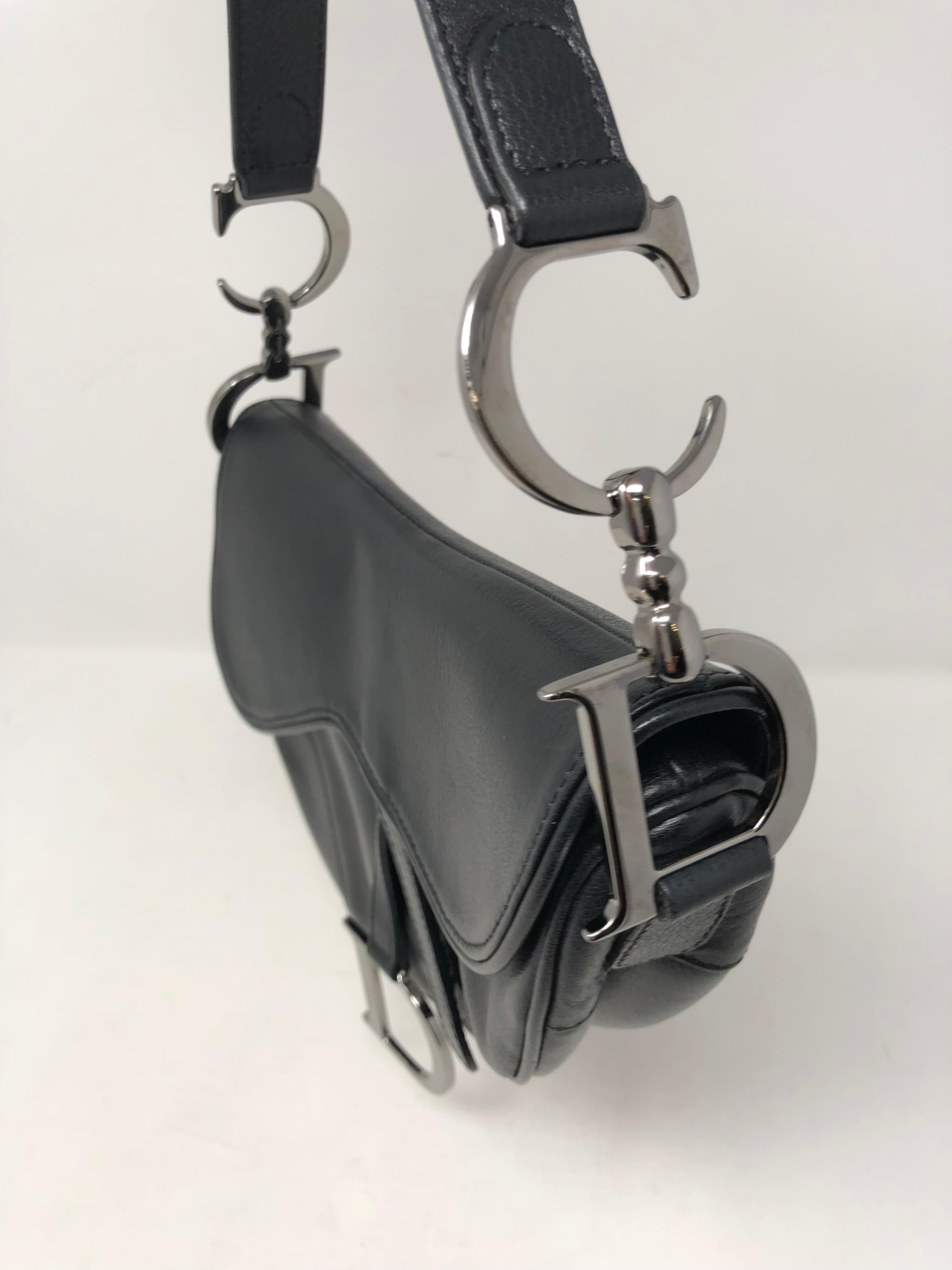 Christian Dior Black Saddle Bag 3