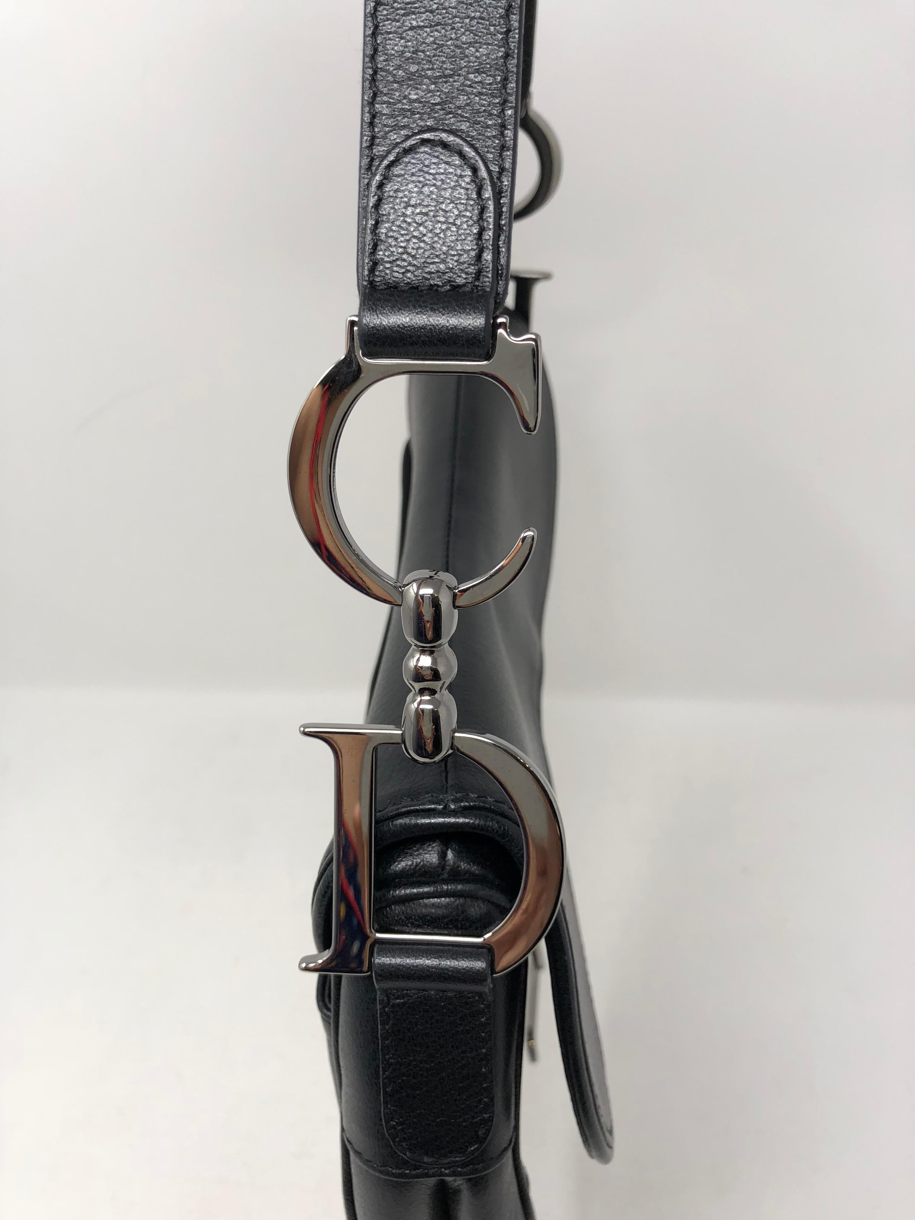 Christian Dior Black Saddle Bag 2