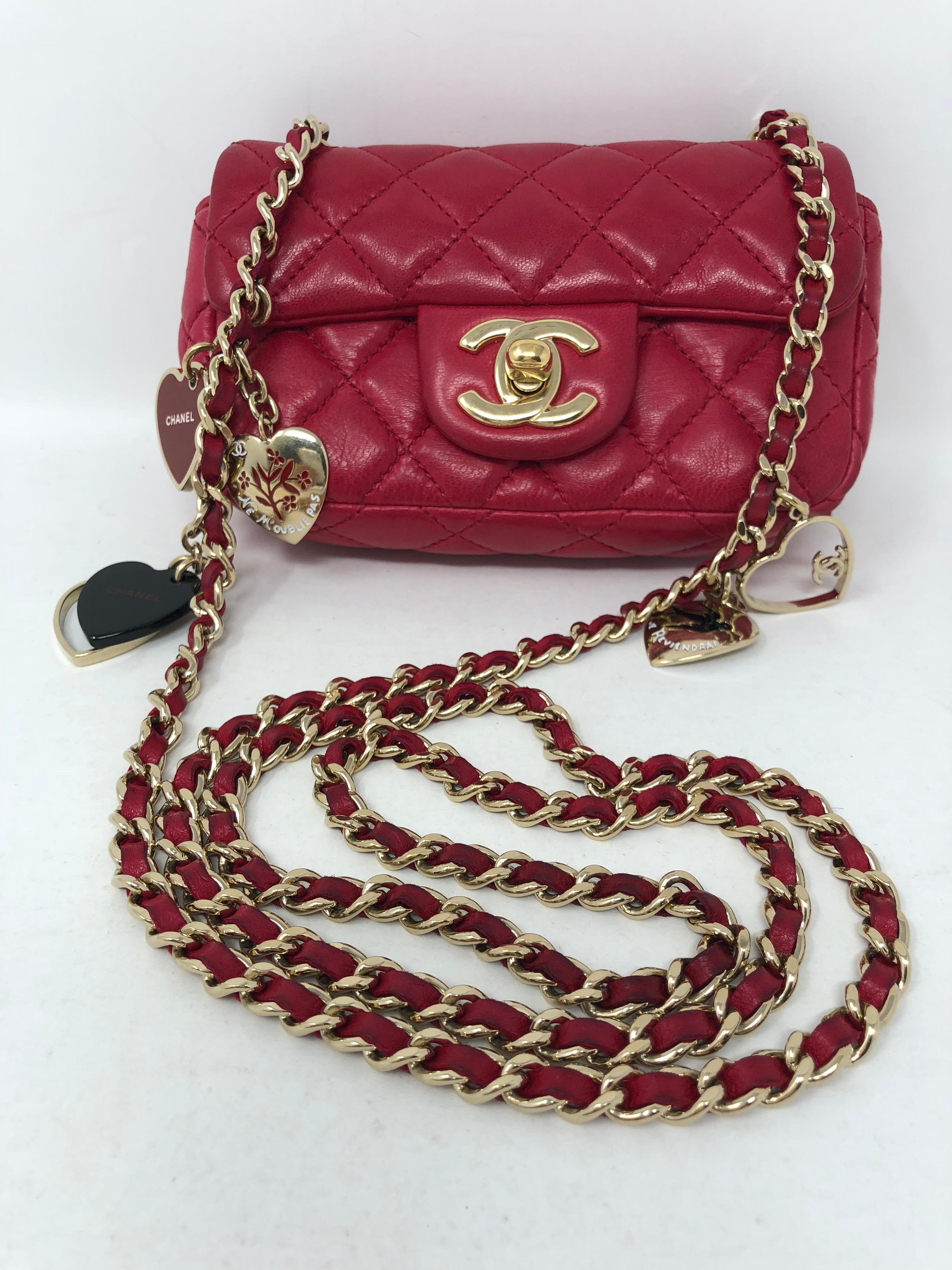 Brown Chanel Extra Mini Crossbody Bag with Charms 