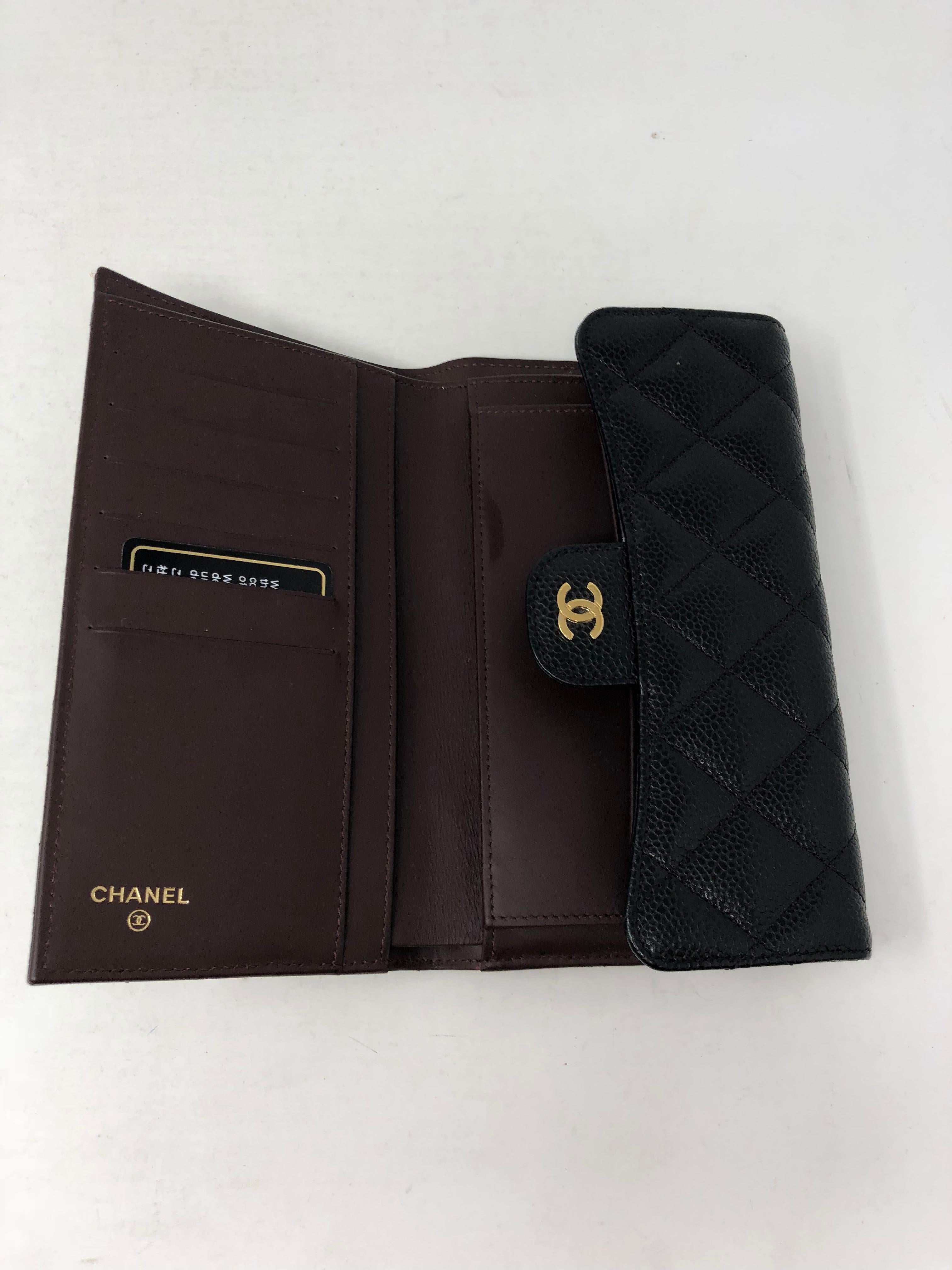 Chanel Caviar Leather Black Wallet  6