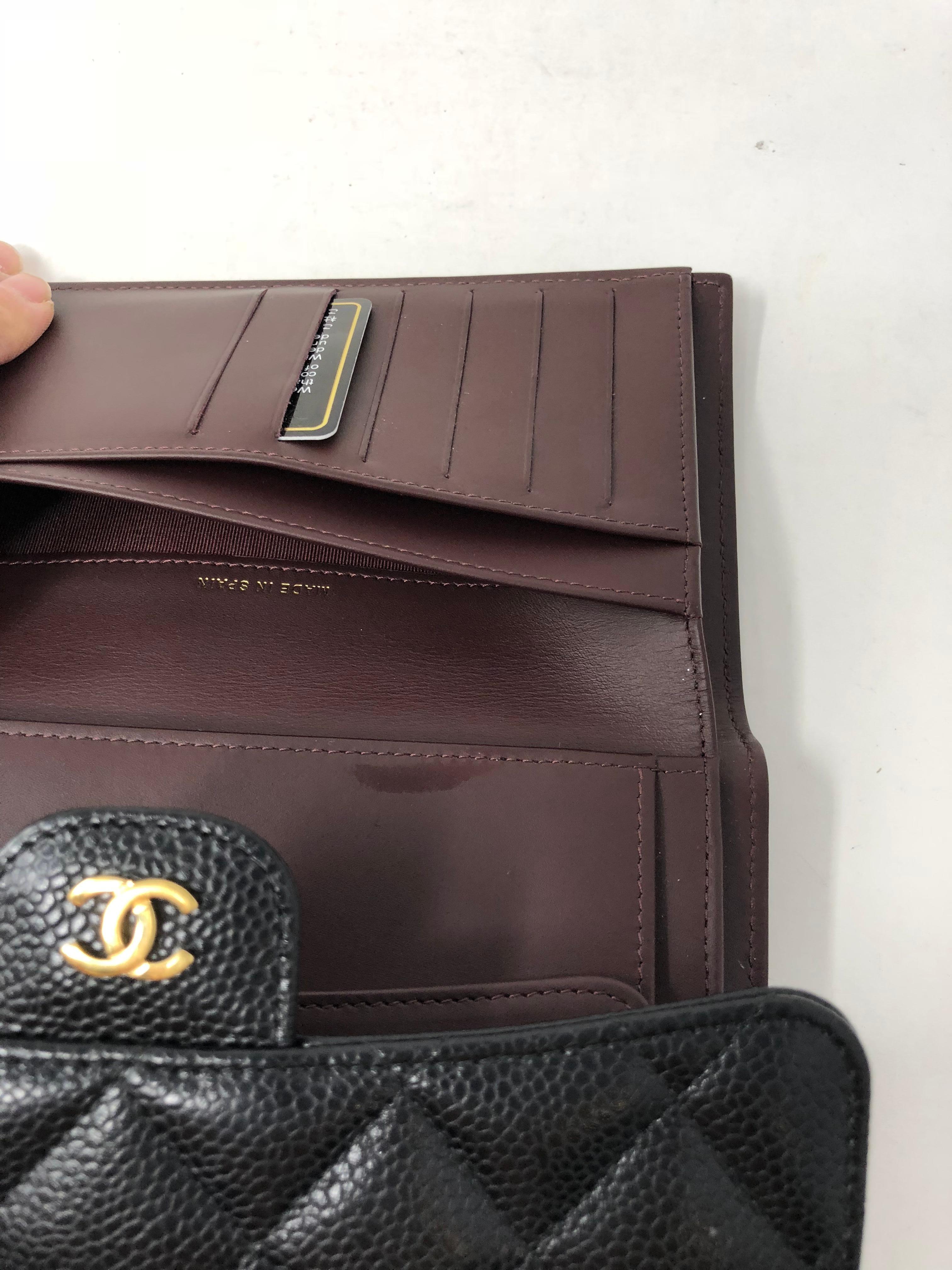 Chanel Caviar Leather Black Wallet  2