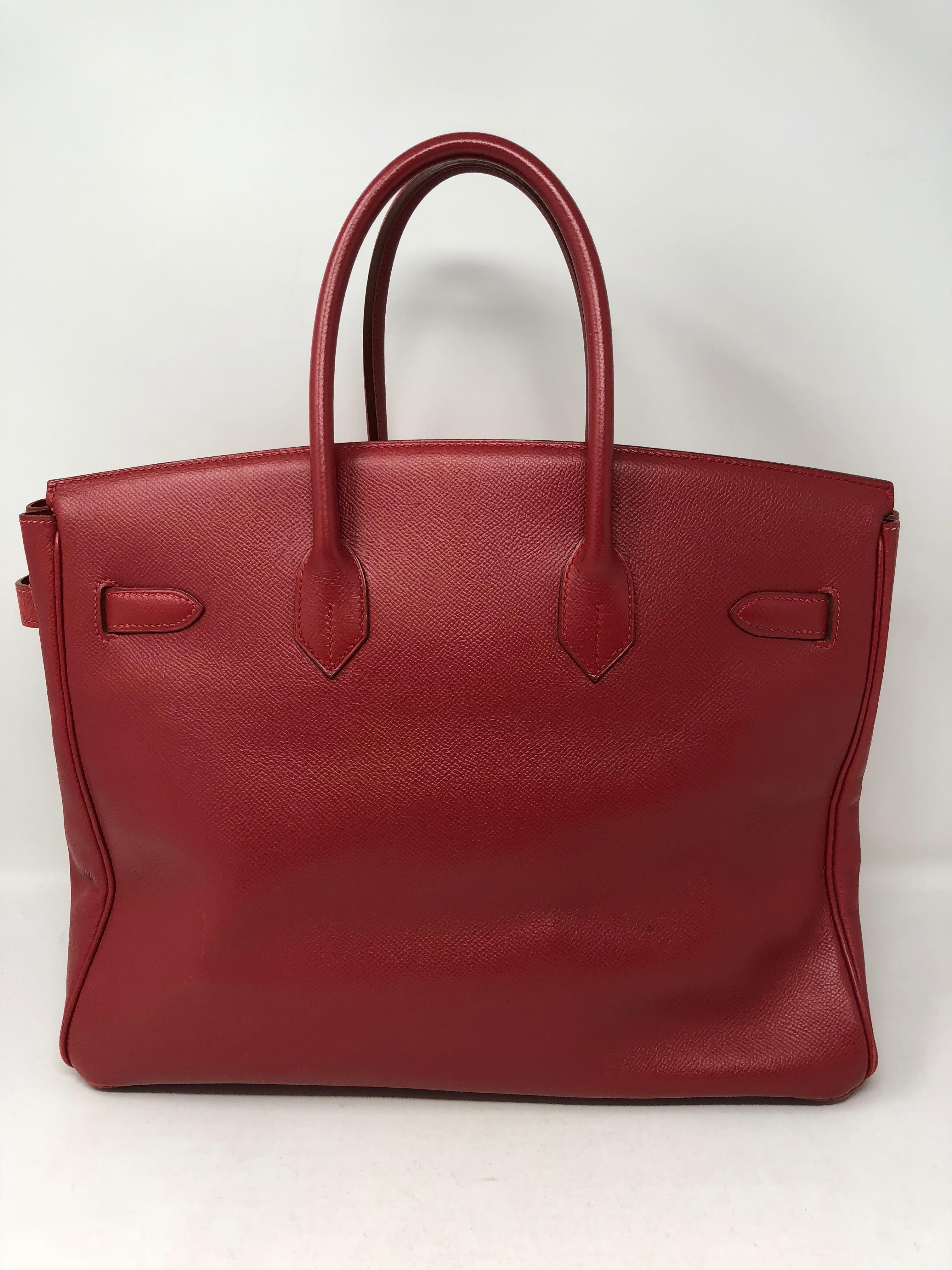 Hermes Red Birkin 35 In Good Condition In Athens, GA