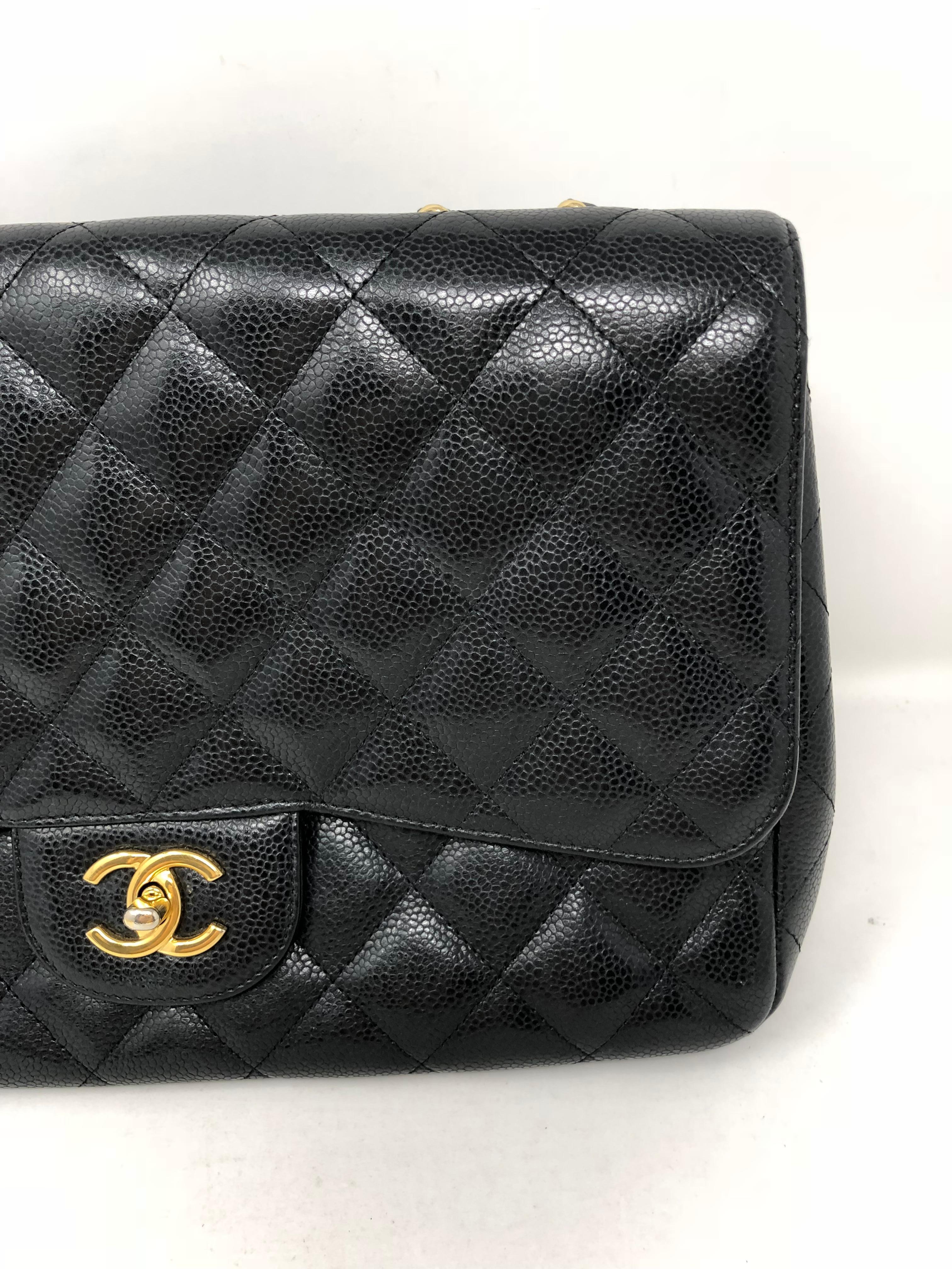 Chanel Black Caviar Jumbo Bag 2