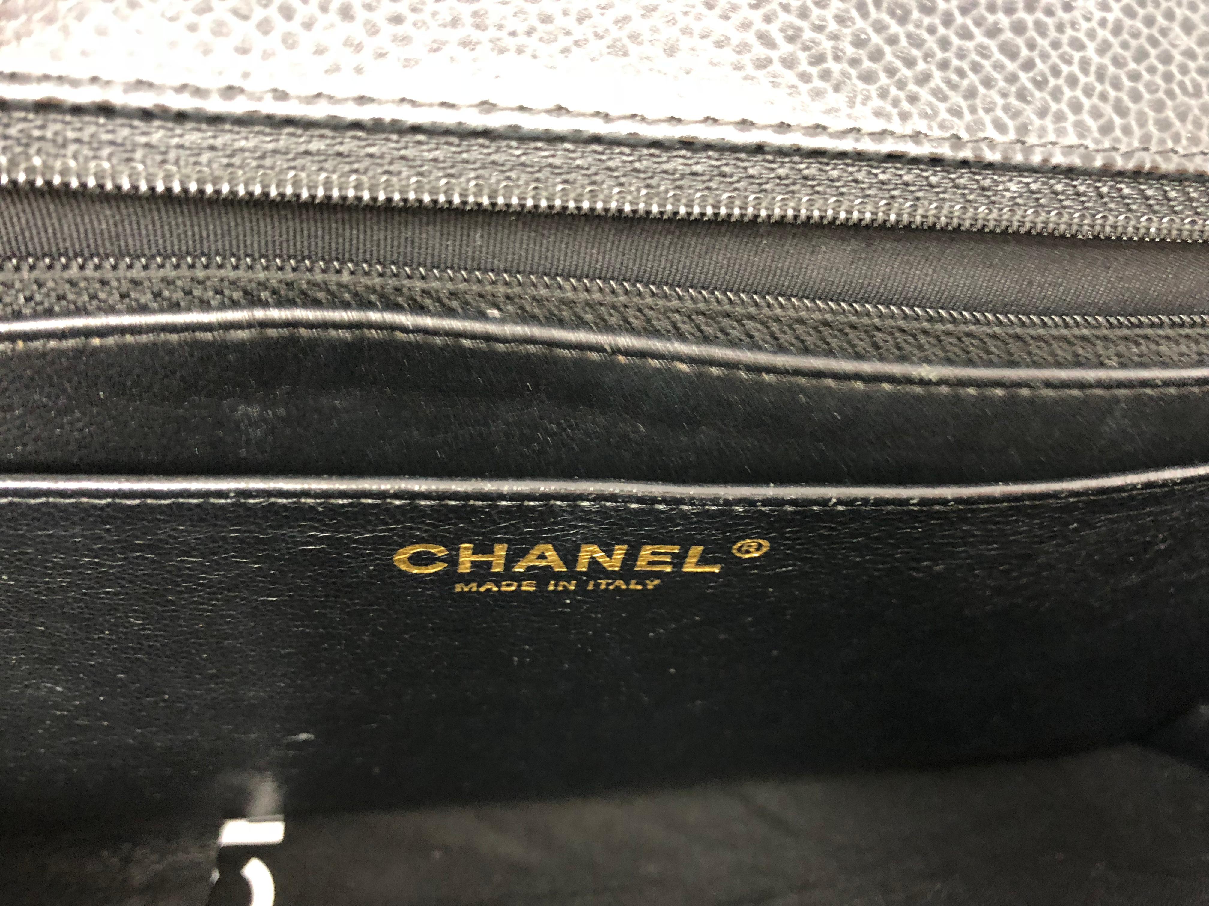Chanel Black Caviar Jumbo Bag 4