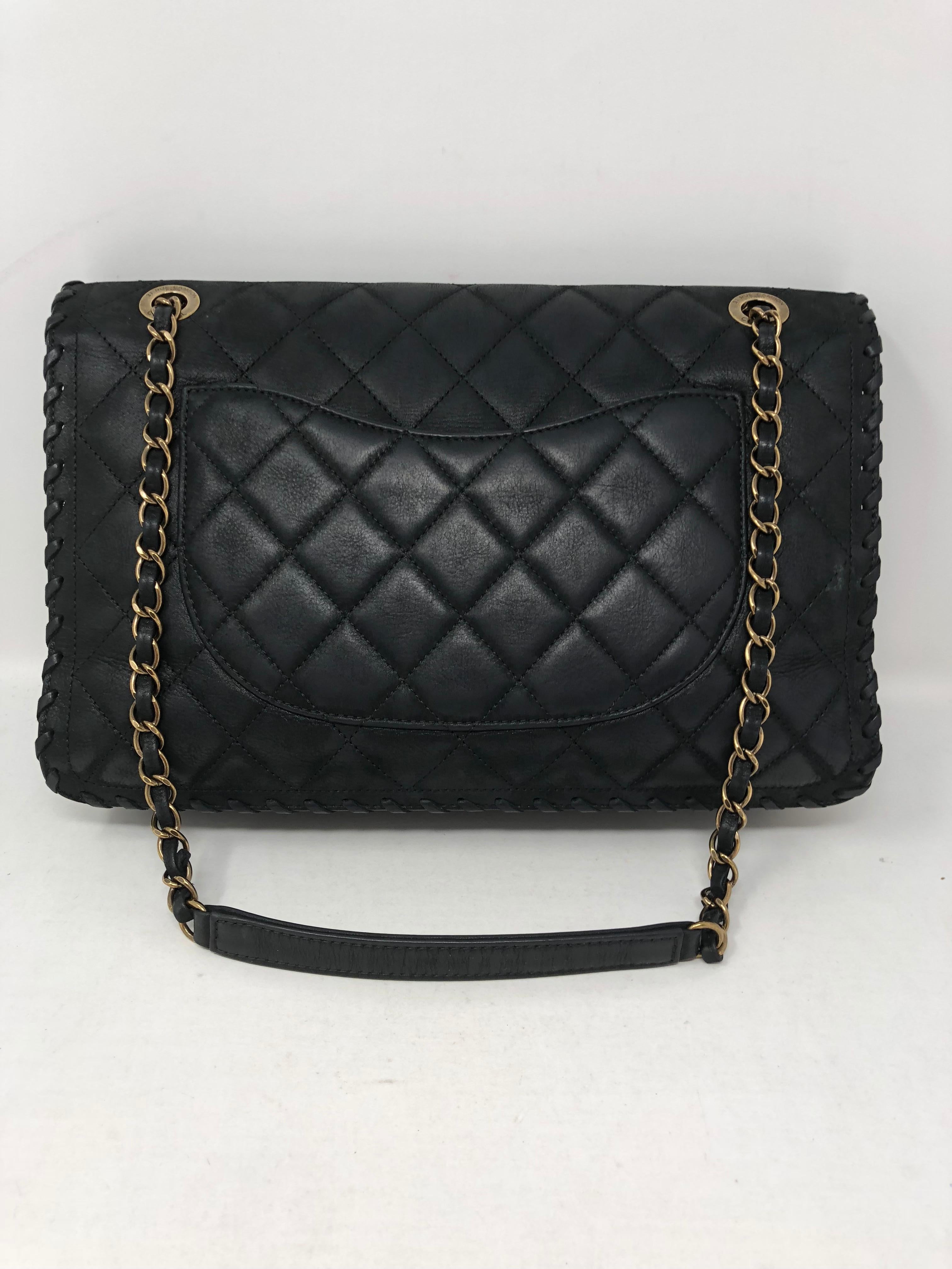 Chanel Black Happy Stitch Limited Edition Jumbo Bag  1