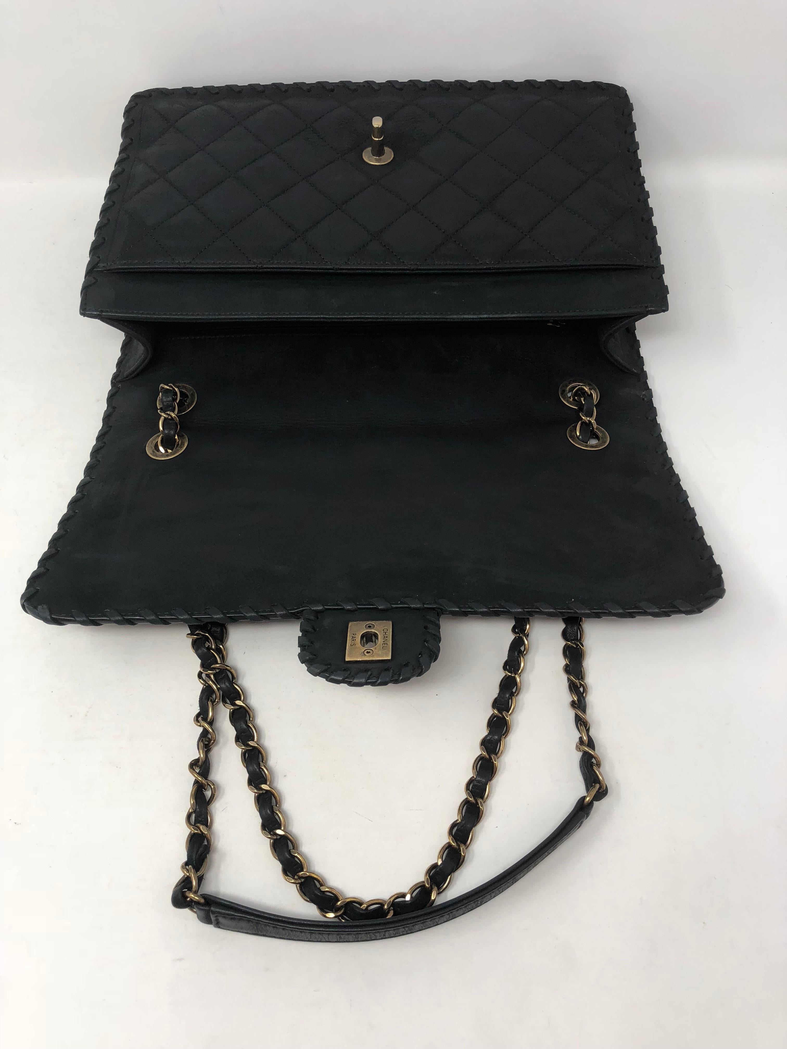 Chanel Black Happy Stitch Limited Edition Jumbo Bag  4