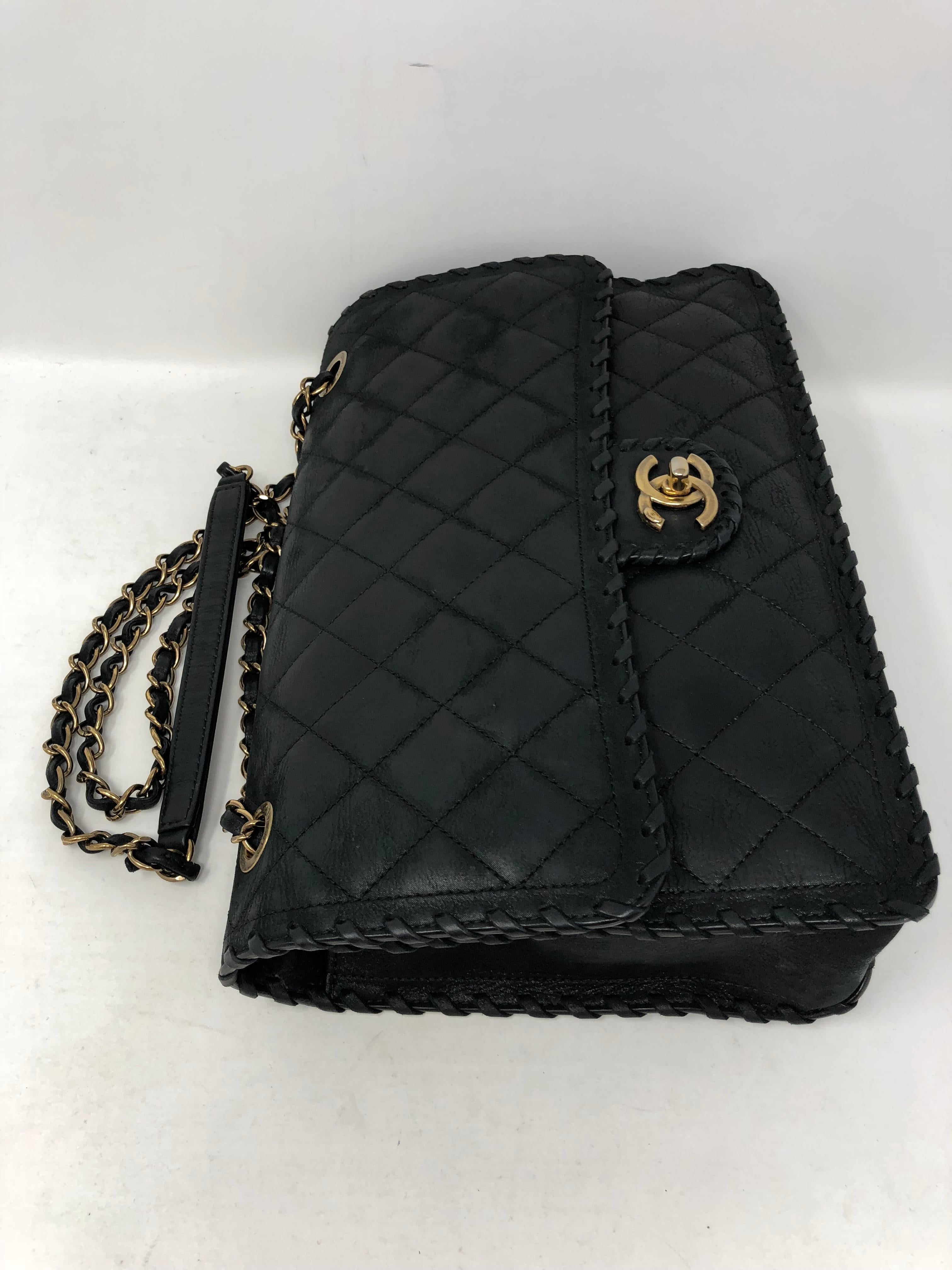 Chanel Black Happy Stitch Limited Edition Jumbo Bag  2