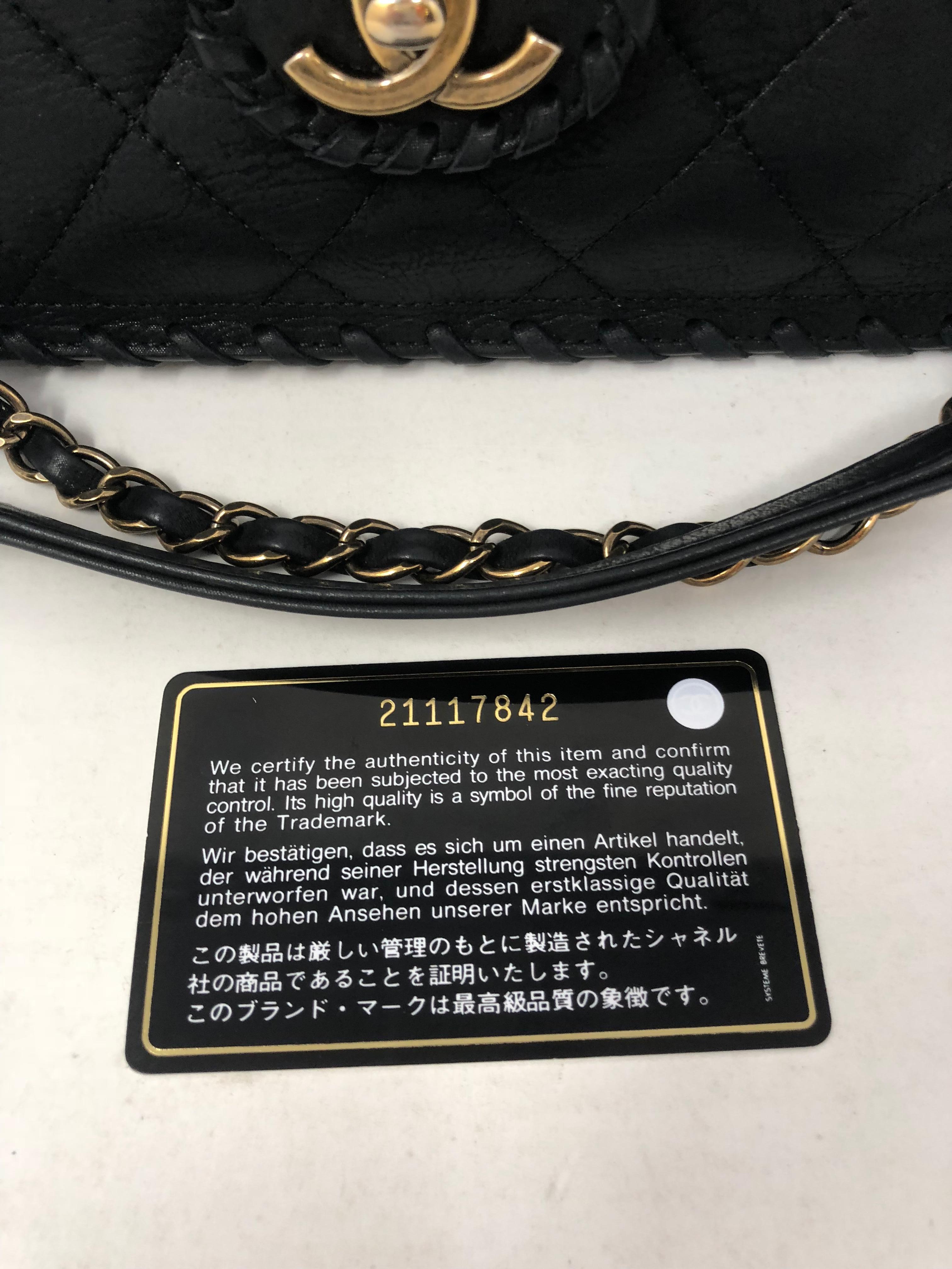 Chanel Black Happy Stitch Limited Edition Jumbo Bag  6