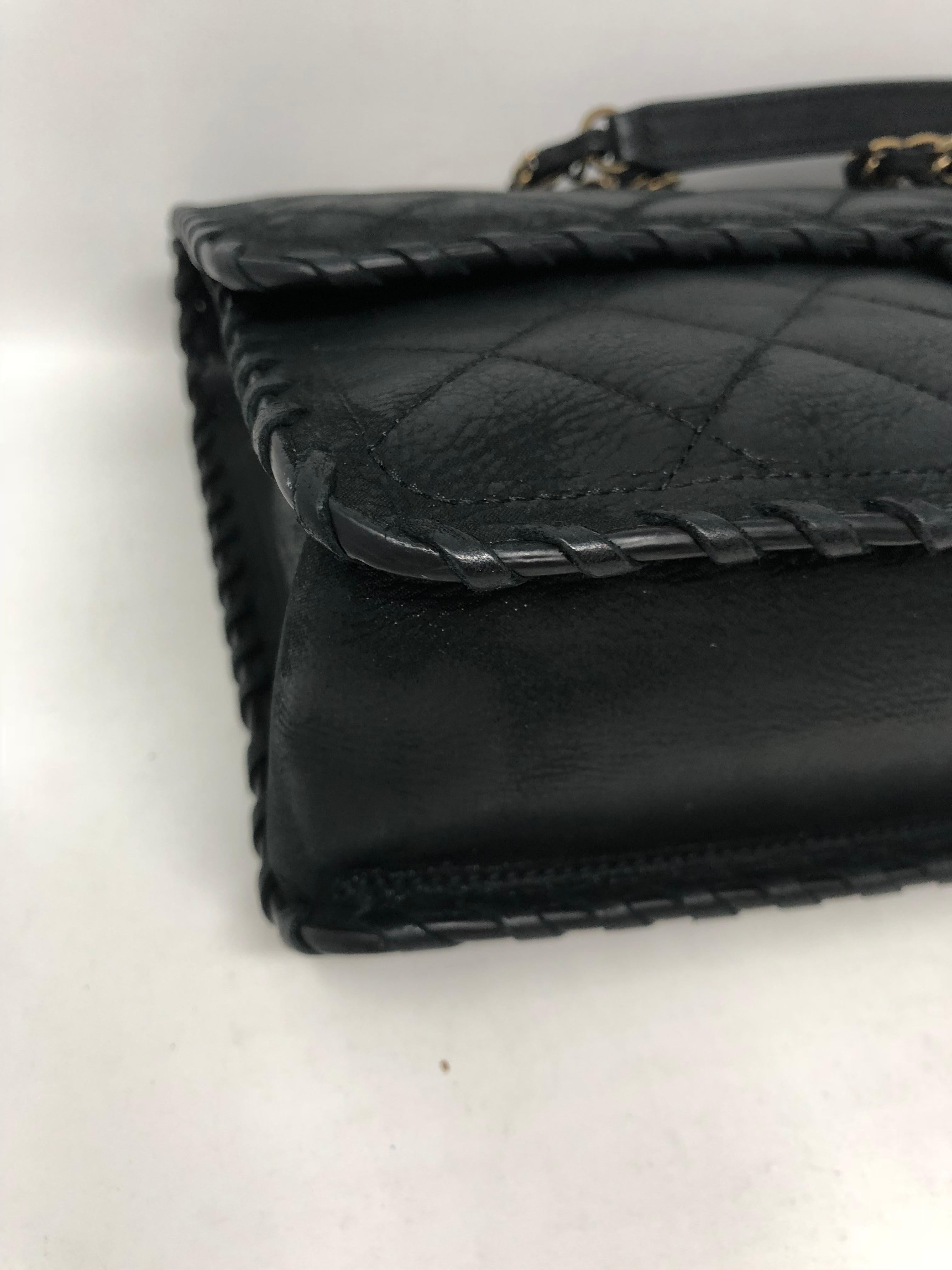 Chanel Black Happy Stitch Limited Edition Jumbo Bag  7