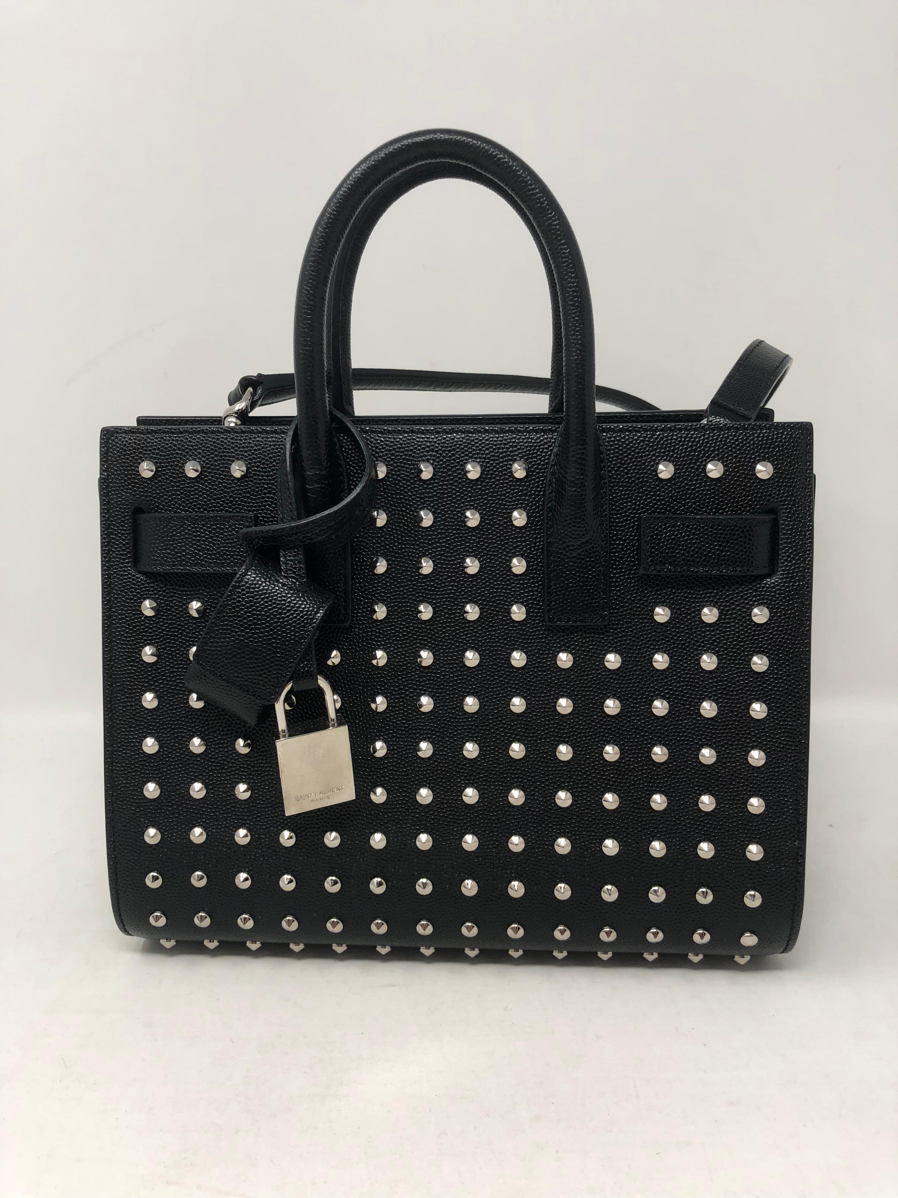 Women's or Men's Yves Saint Laurent Black Studded Nano Sac Du Jour Bag