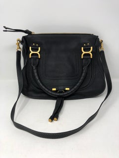 Chloe Black Marcie Medium Satchel Bag