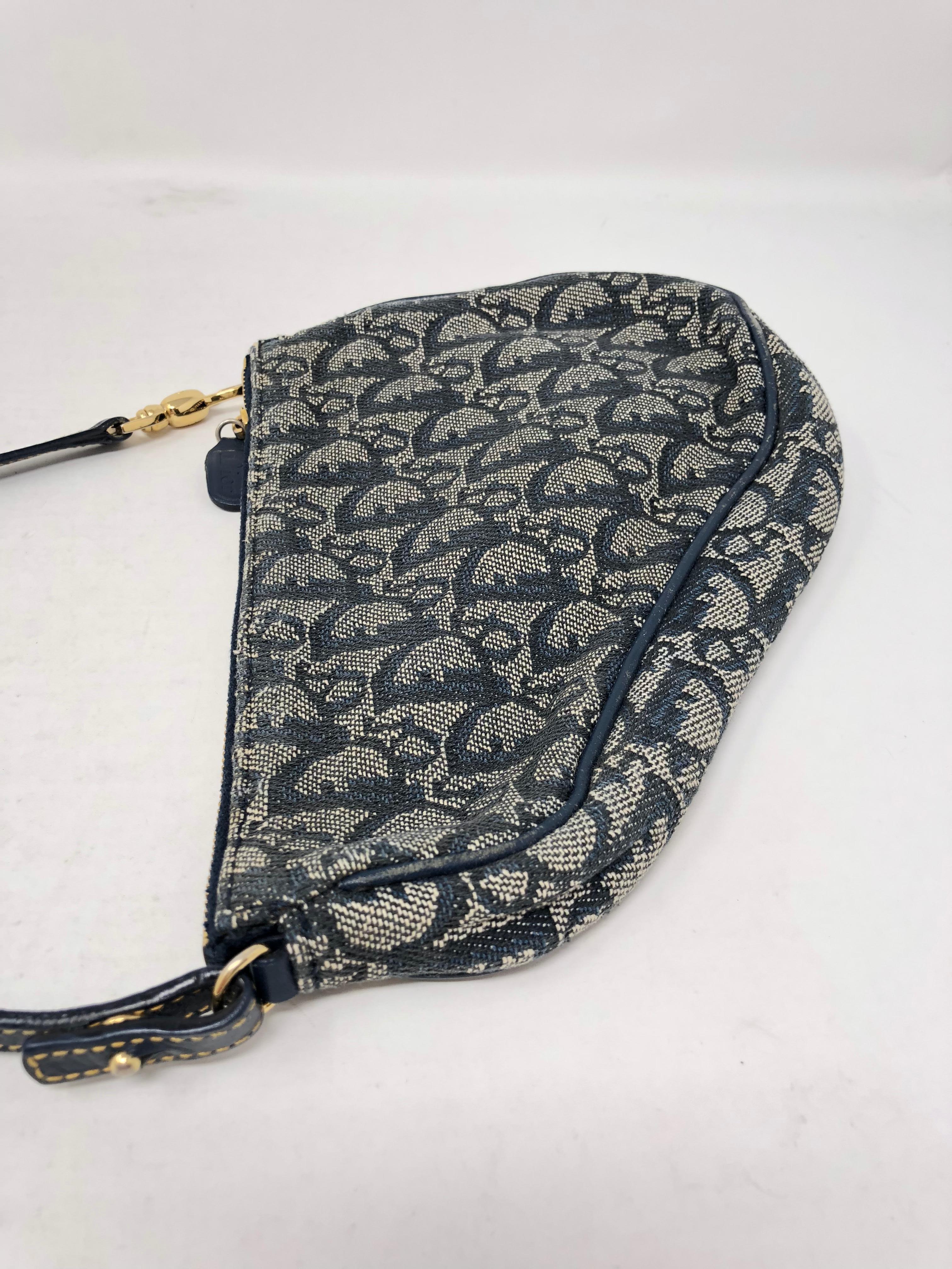 Christian Dior Monogram Denim Saddle Bag 1