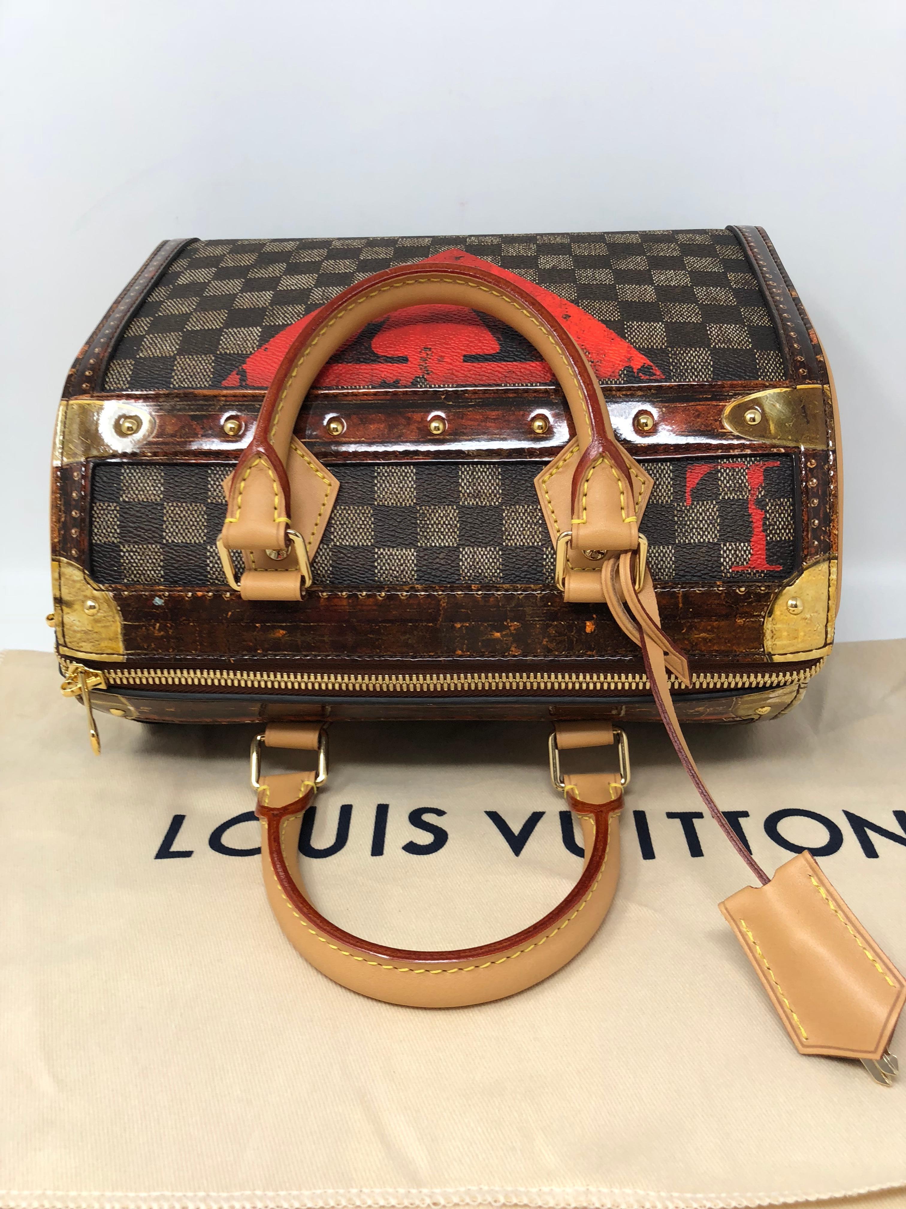 Black Louis Vuitton Time Trunk Speedy Noir 25 Bandouliere