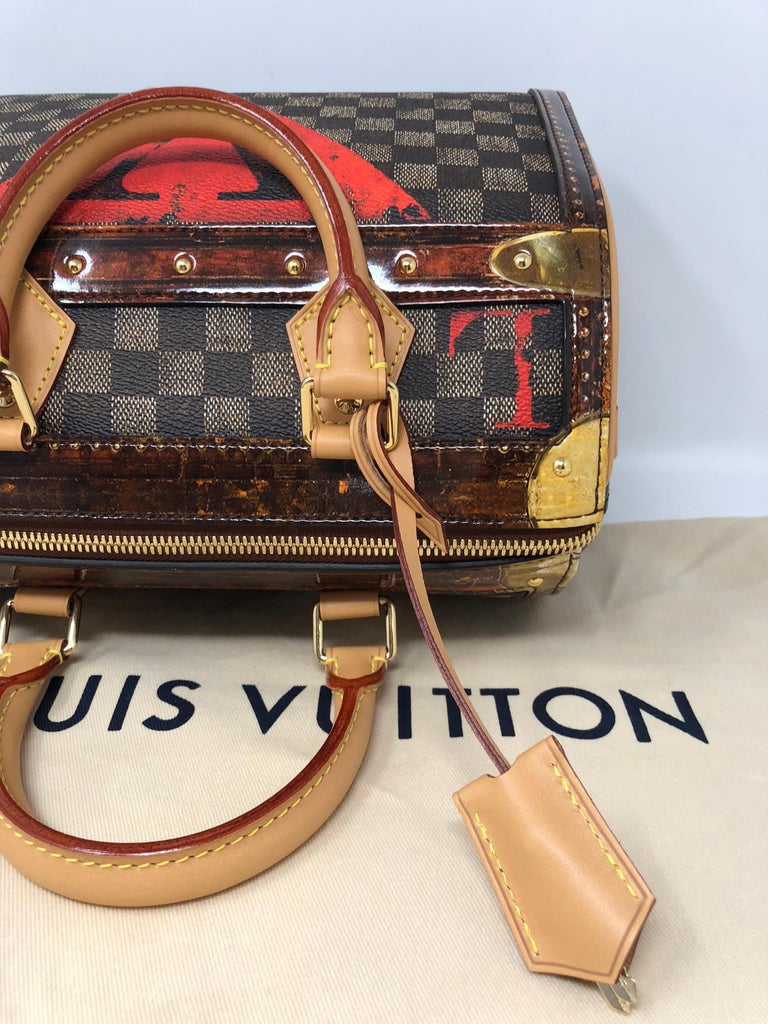 Louis Vuitton Speedy Bandouliere Bag Limited Edition Damier Time Trunk 25  at 1stDibs