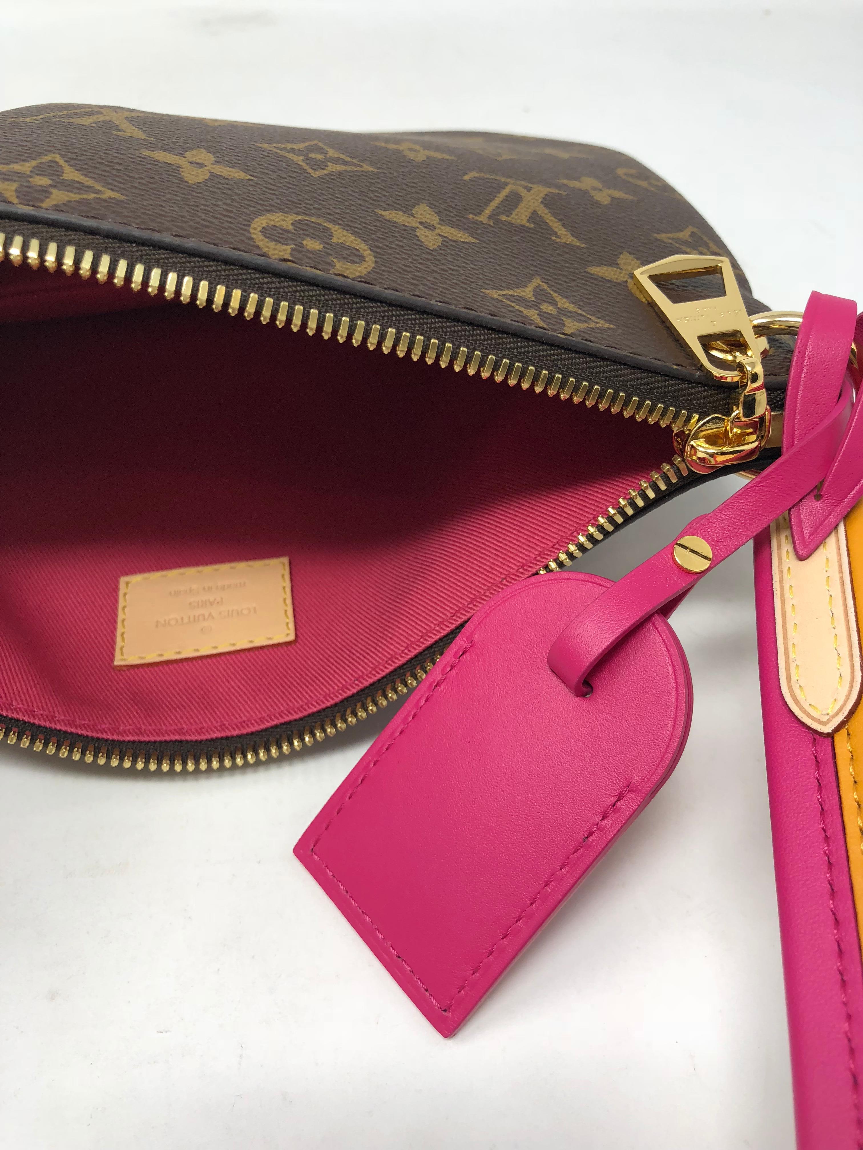 Louis Vuitton Pink Strap Leather Crossbody Bag 8