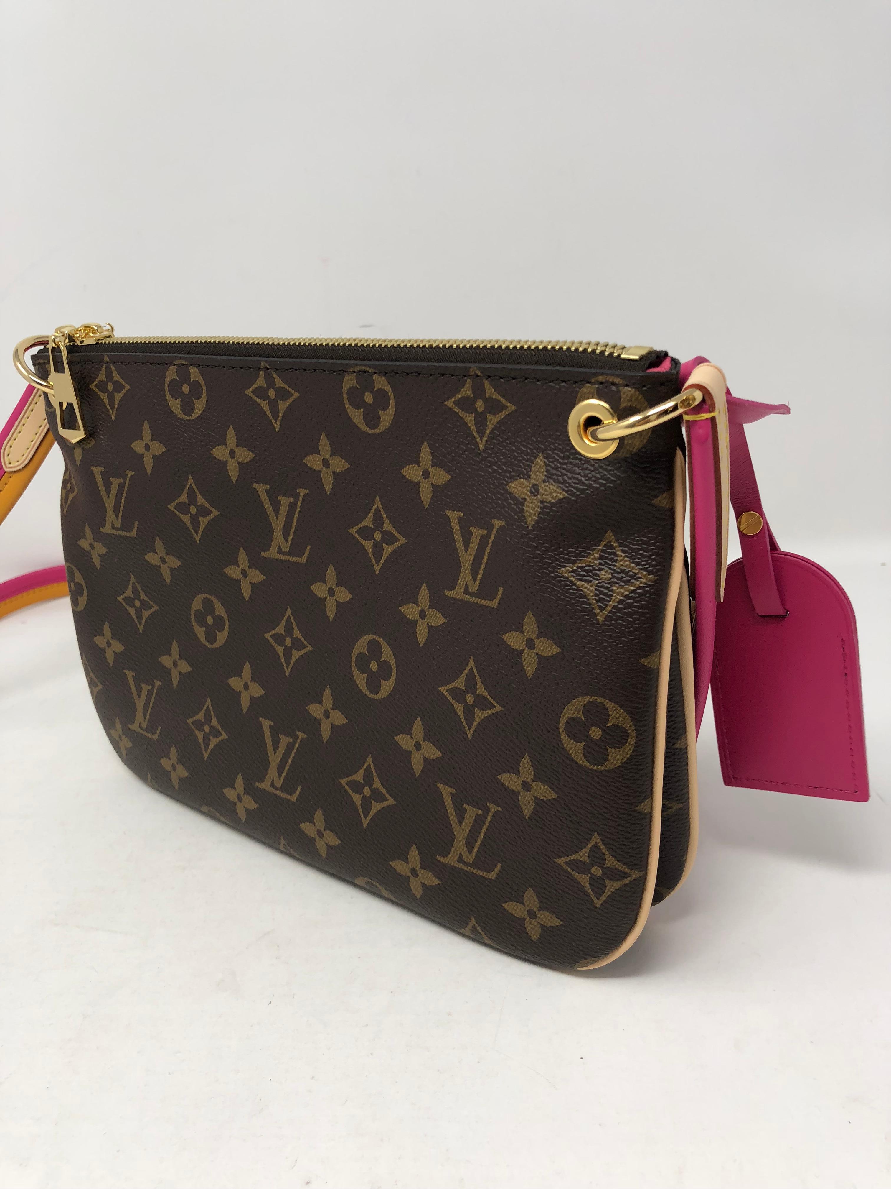 Louis Vuitton Pink Strap Leather Crossbody Bag 5