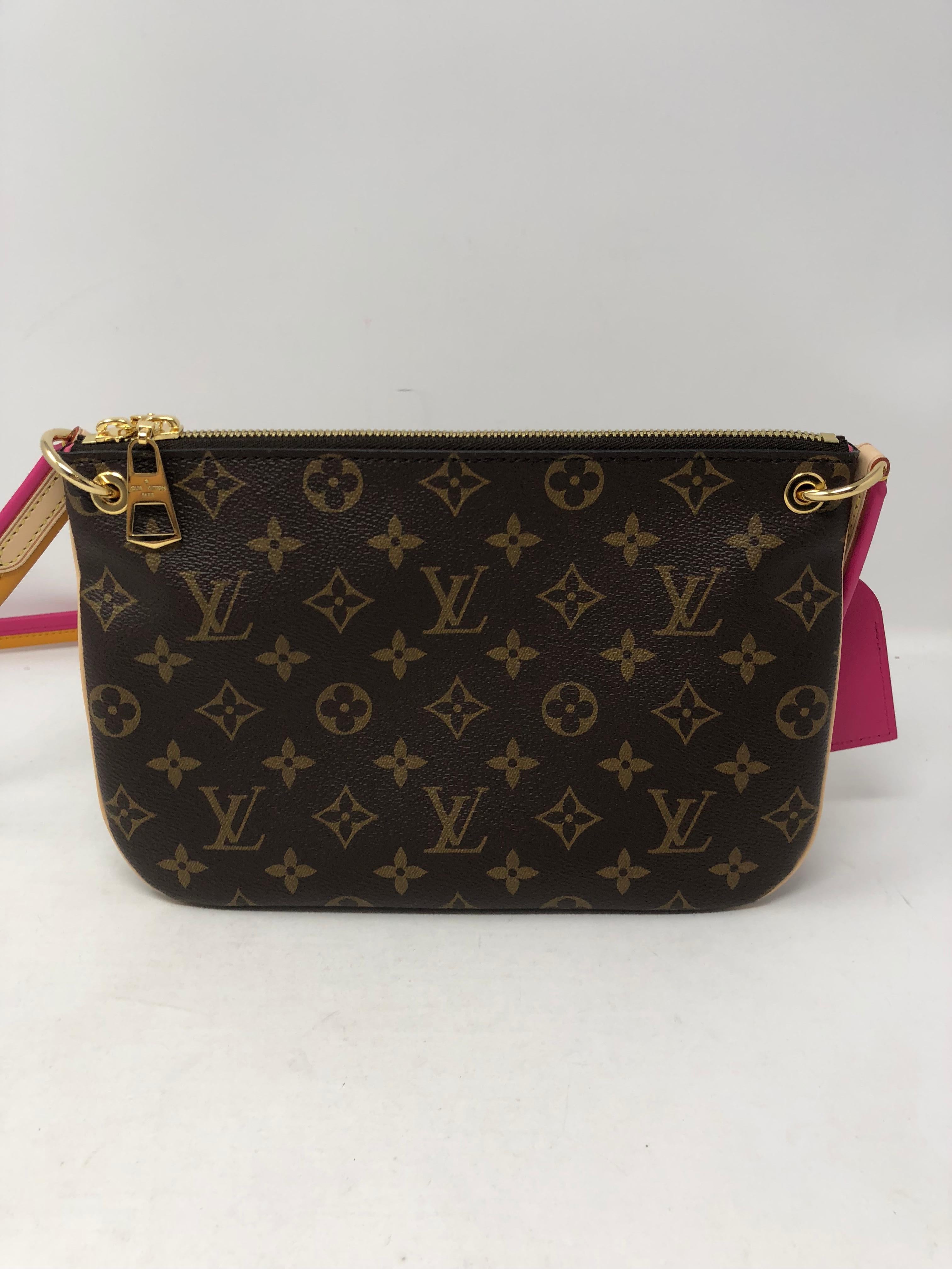 Louis Vuitton Pink Strap Leather Crossbody Bag 3