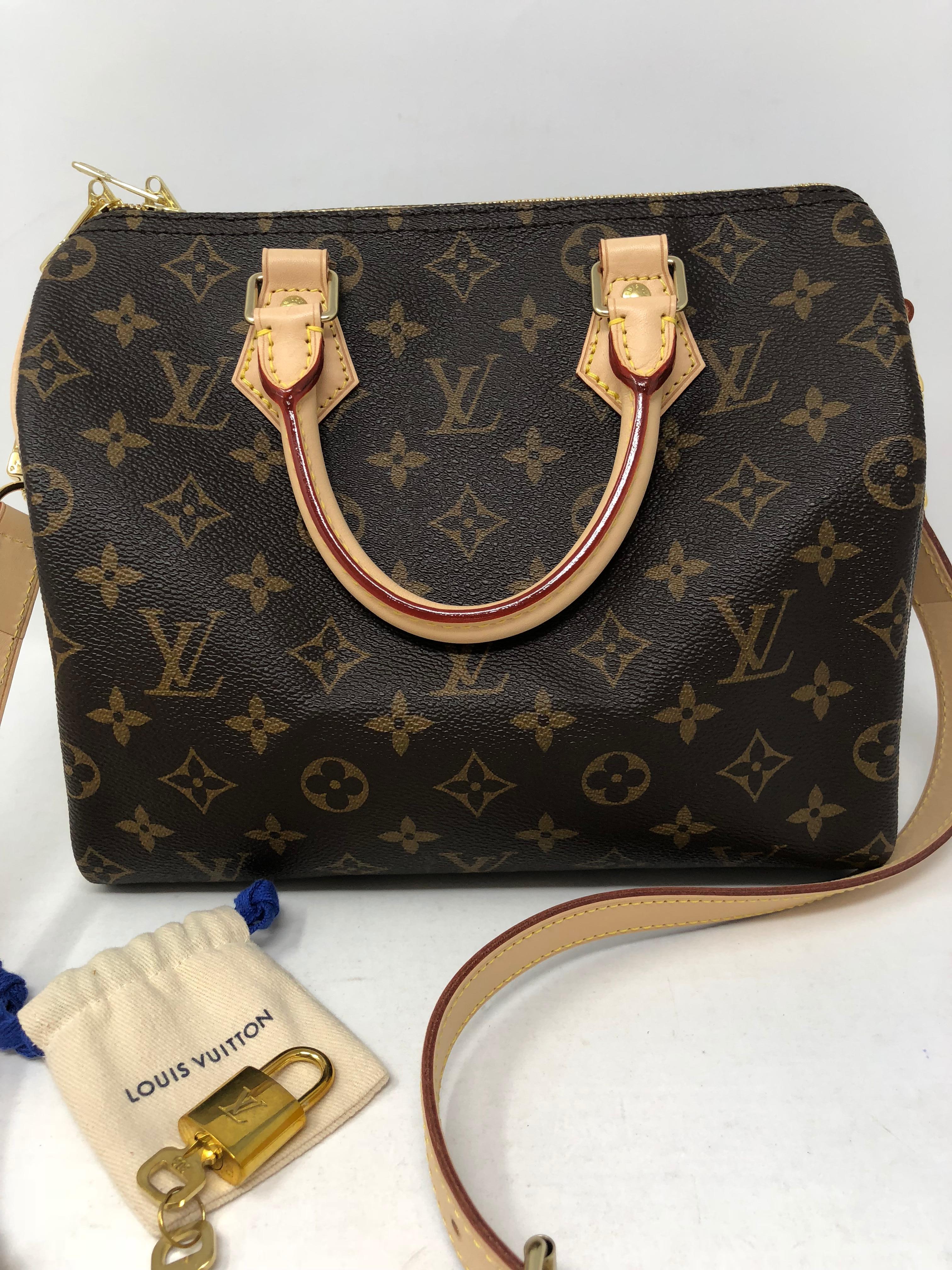 Black Louis Vuitton Speedy 25 Bandouliere Bag