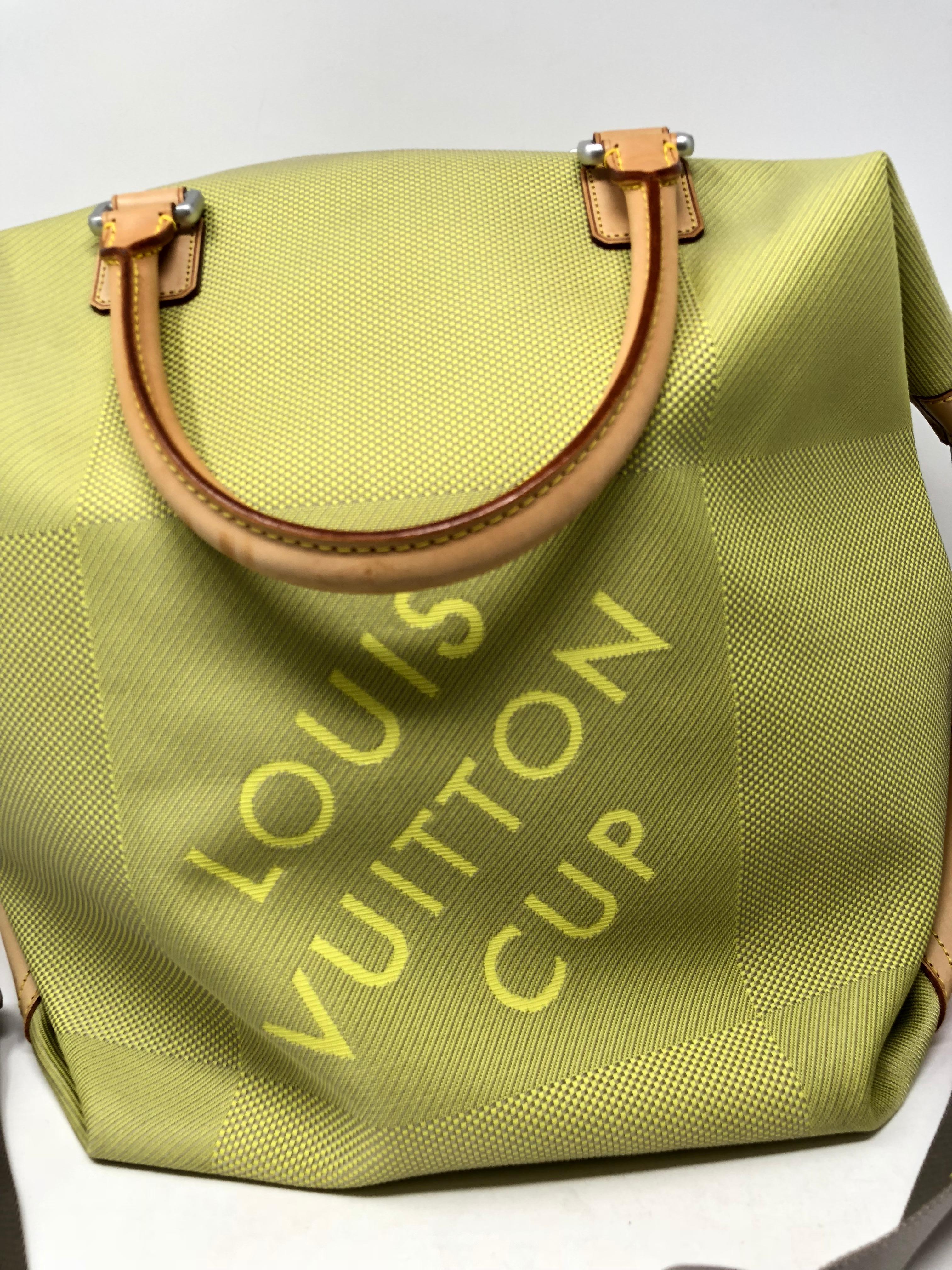 Louis Vuitton Lime Damier Geant Cup Bag In Excellent Condition In Athens, GA