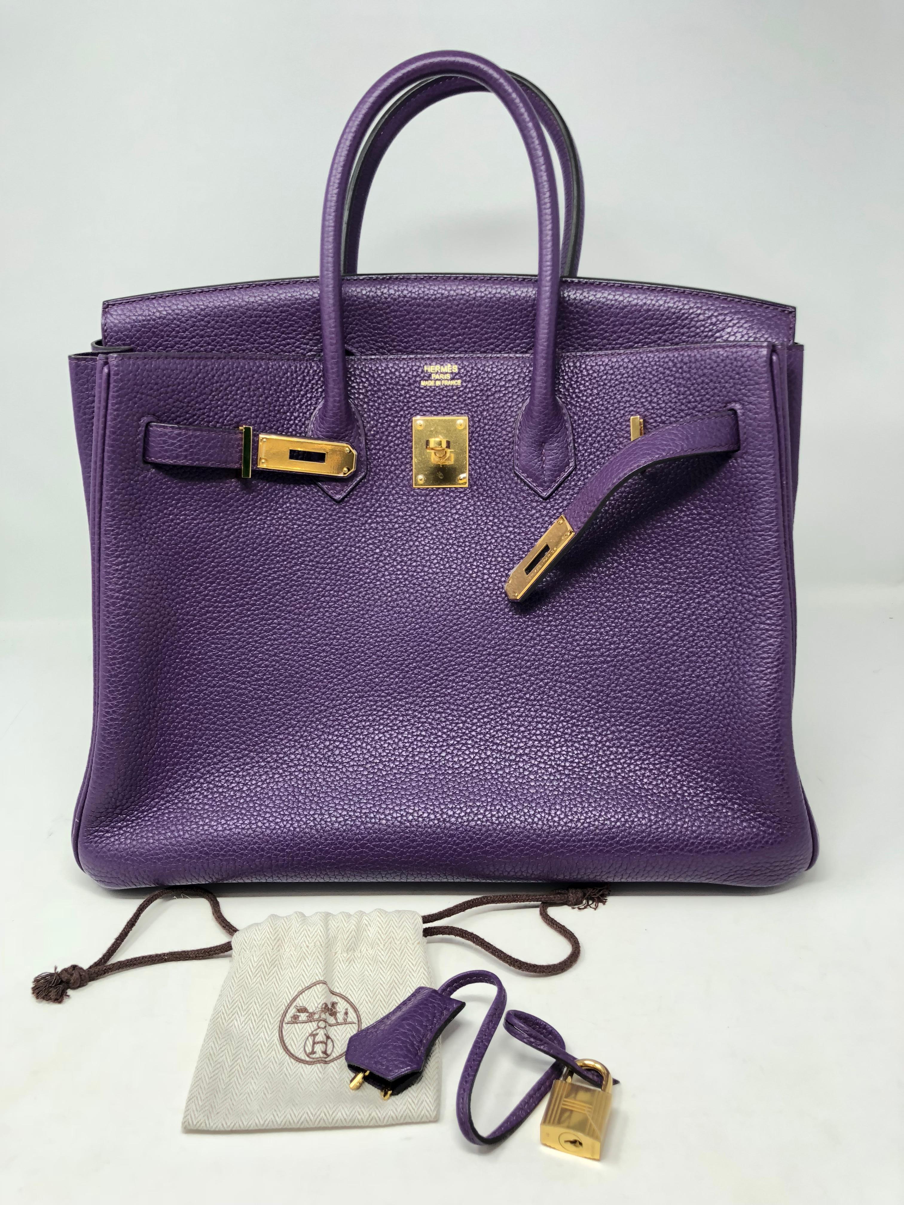 Hermes Purple Ultraviolet Birkin 35  5