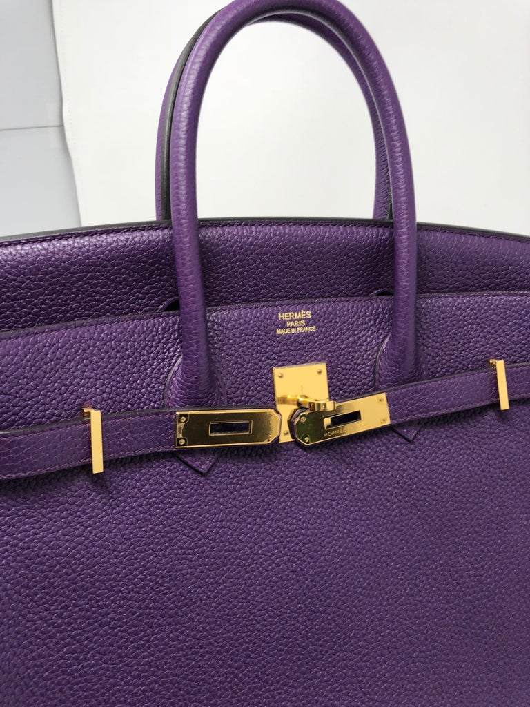 Hermes Birkin 35 Ultra Violet Togo Bag Gold Hardware