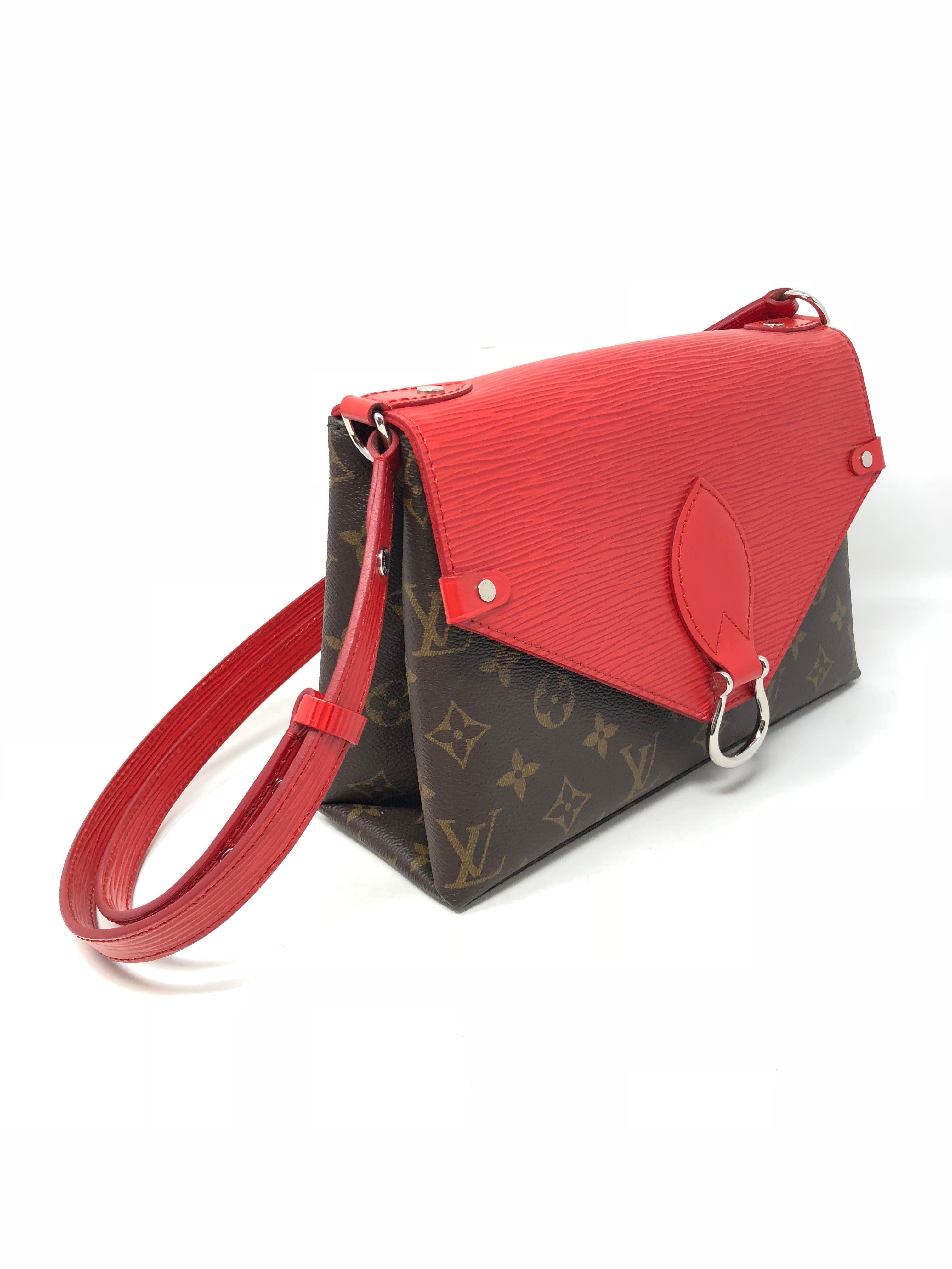 Louis Vuitton Saint Michel Red Epi Bag  3