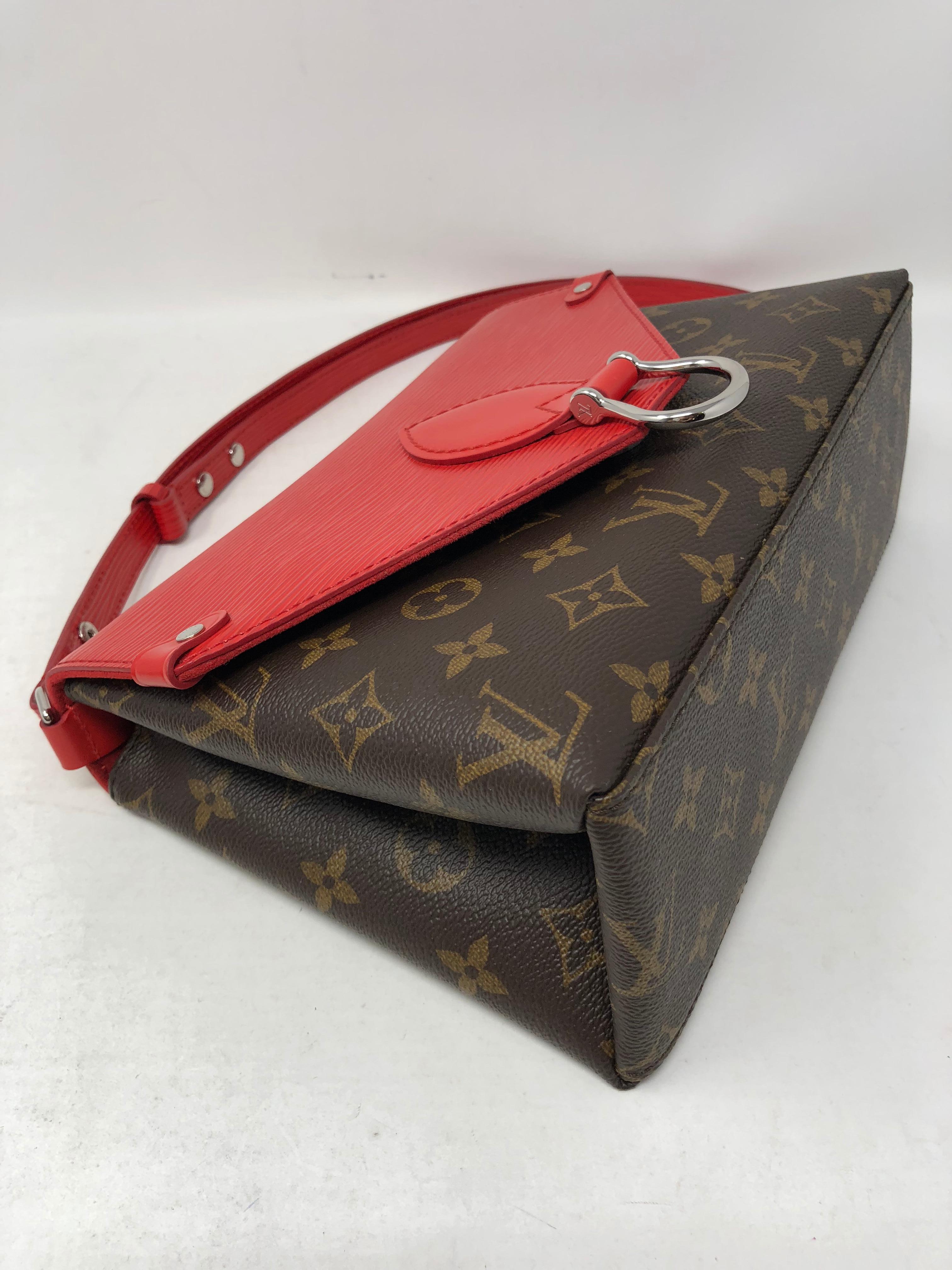 Louis Vuitton Saint Michel Red Epi Bag  7
