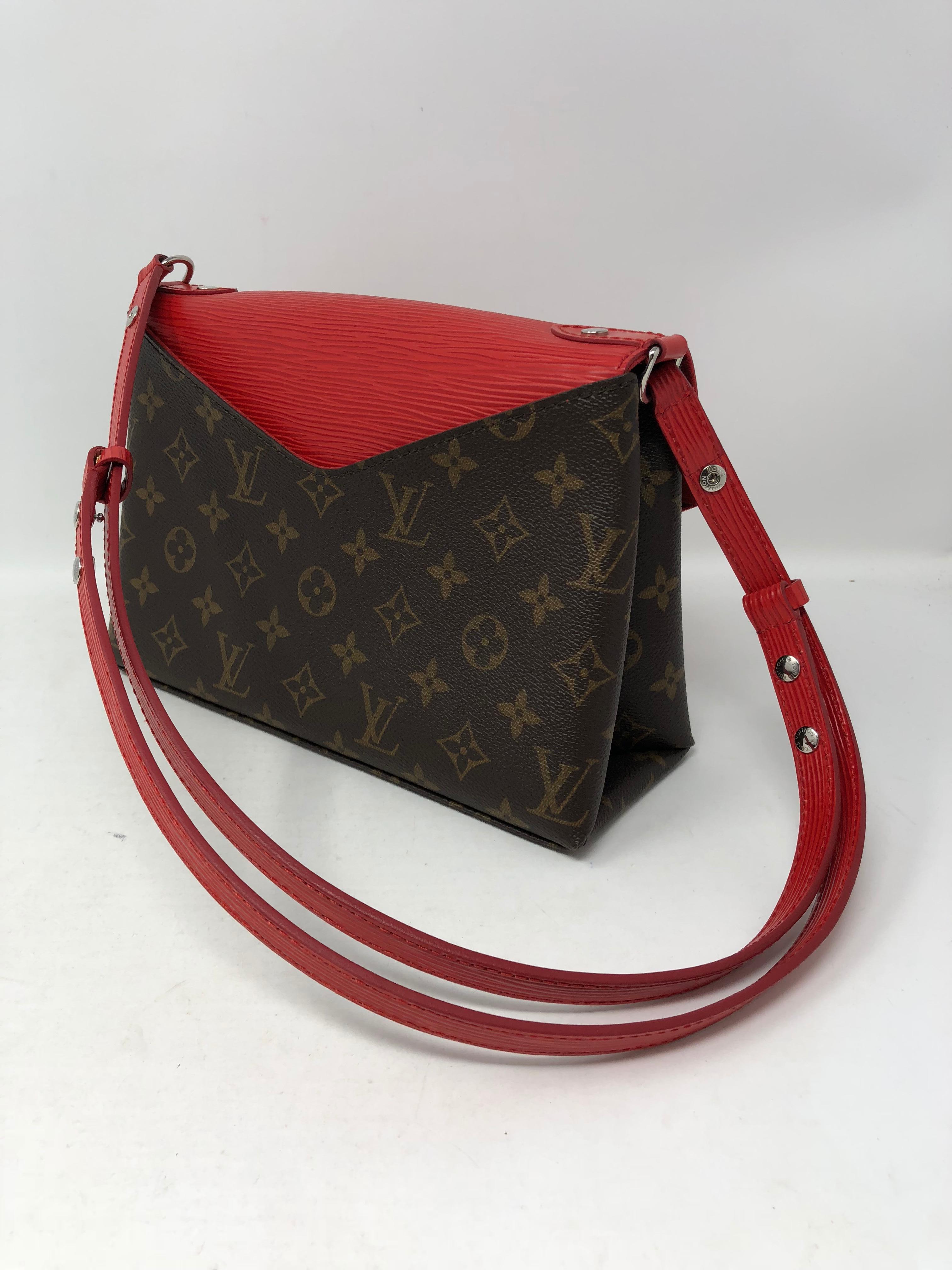 Louis Vuitton Saint Michel Red Epi Bag  4