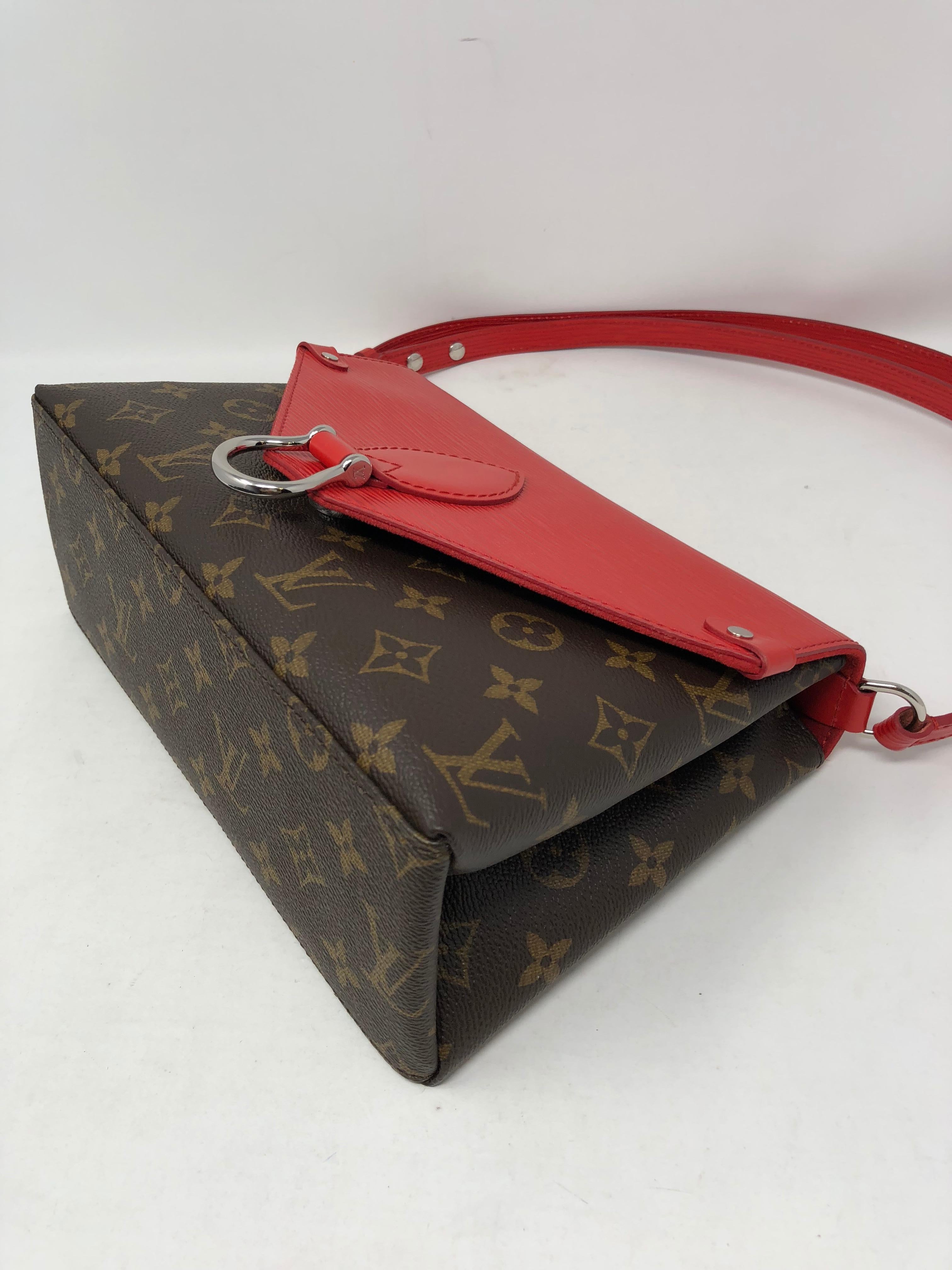 Louis Vuitton Saint Michel Red Epi Bag  6