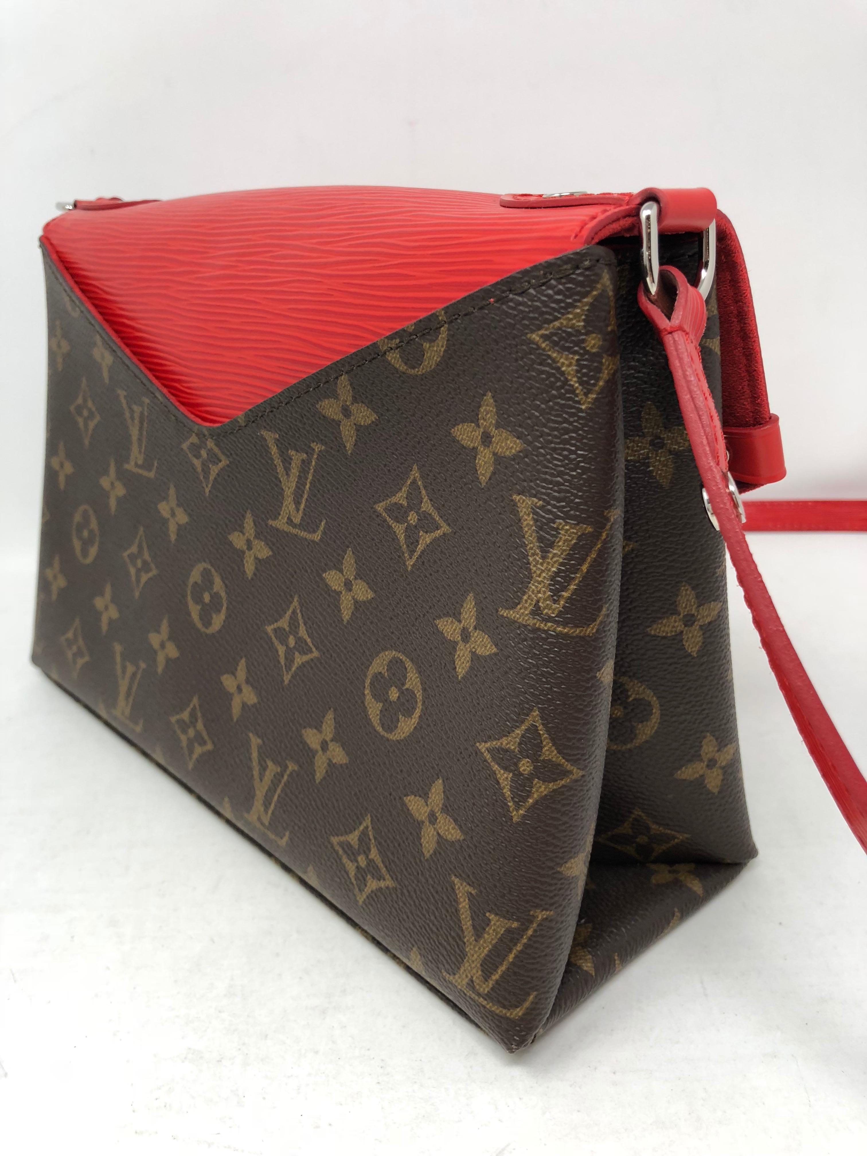 Women's or Men's Louis Vuitton Saint Michel Red Epi Bag 