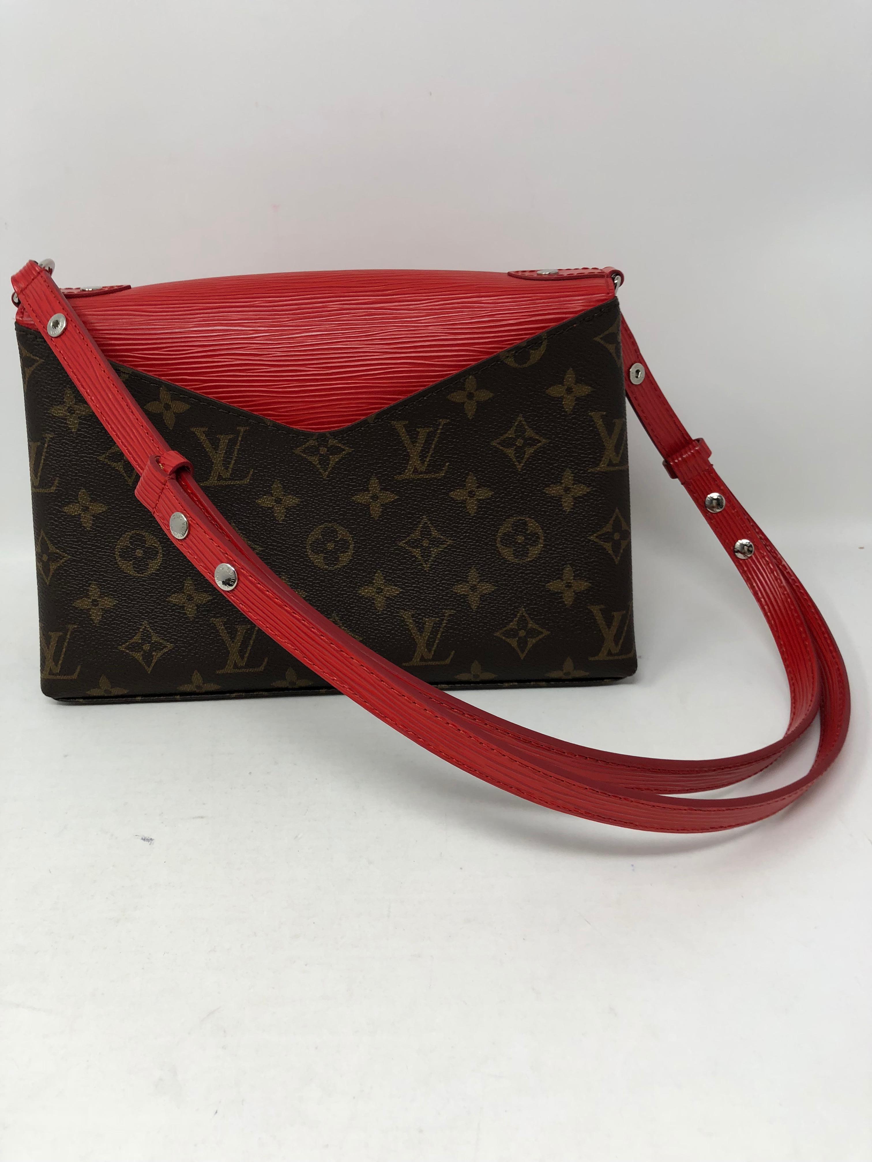 Louis Vuitton Saint Michel Red Epi Bag  5