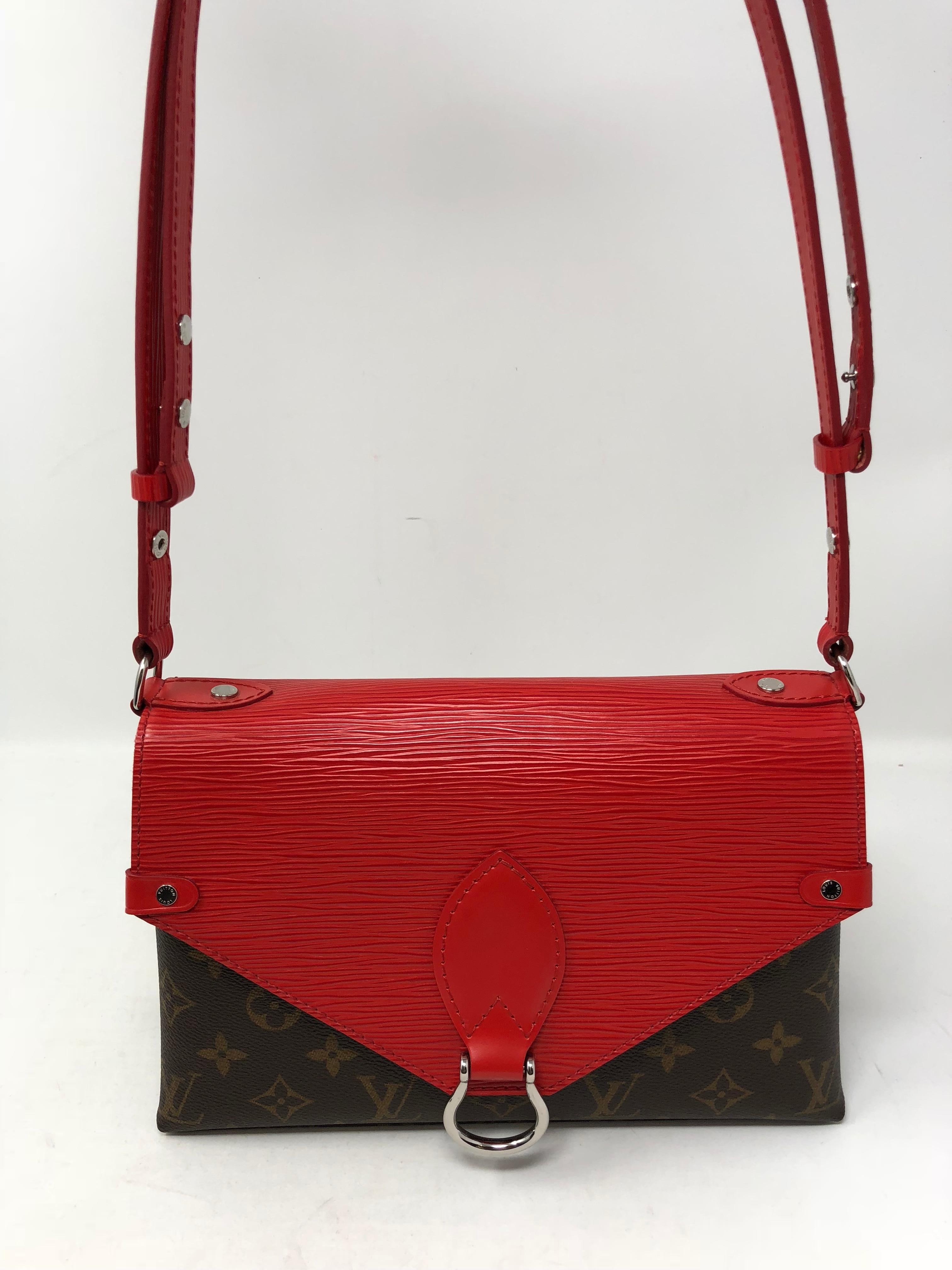 Louis Vuitton Saint Michel Red Epi Bag  1