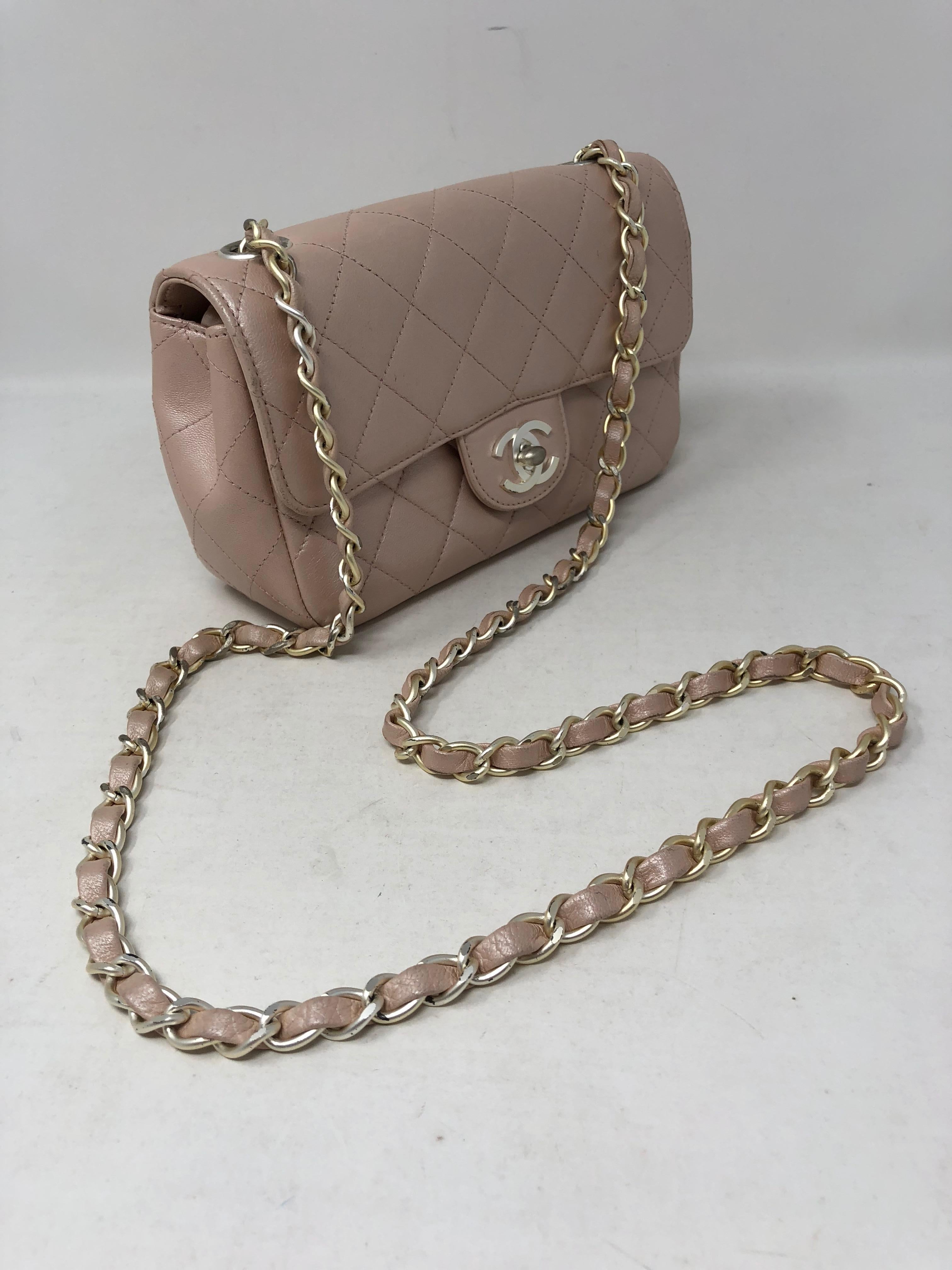 Brown Chanel Pink Crossbody Bag 